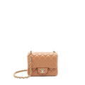 CHANEL 22S MINI SQUARE FLAP BAG LAMBSKIN CARAMEL LGHW (MICROCHIP)