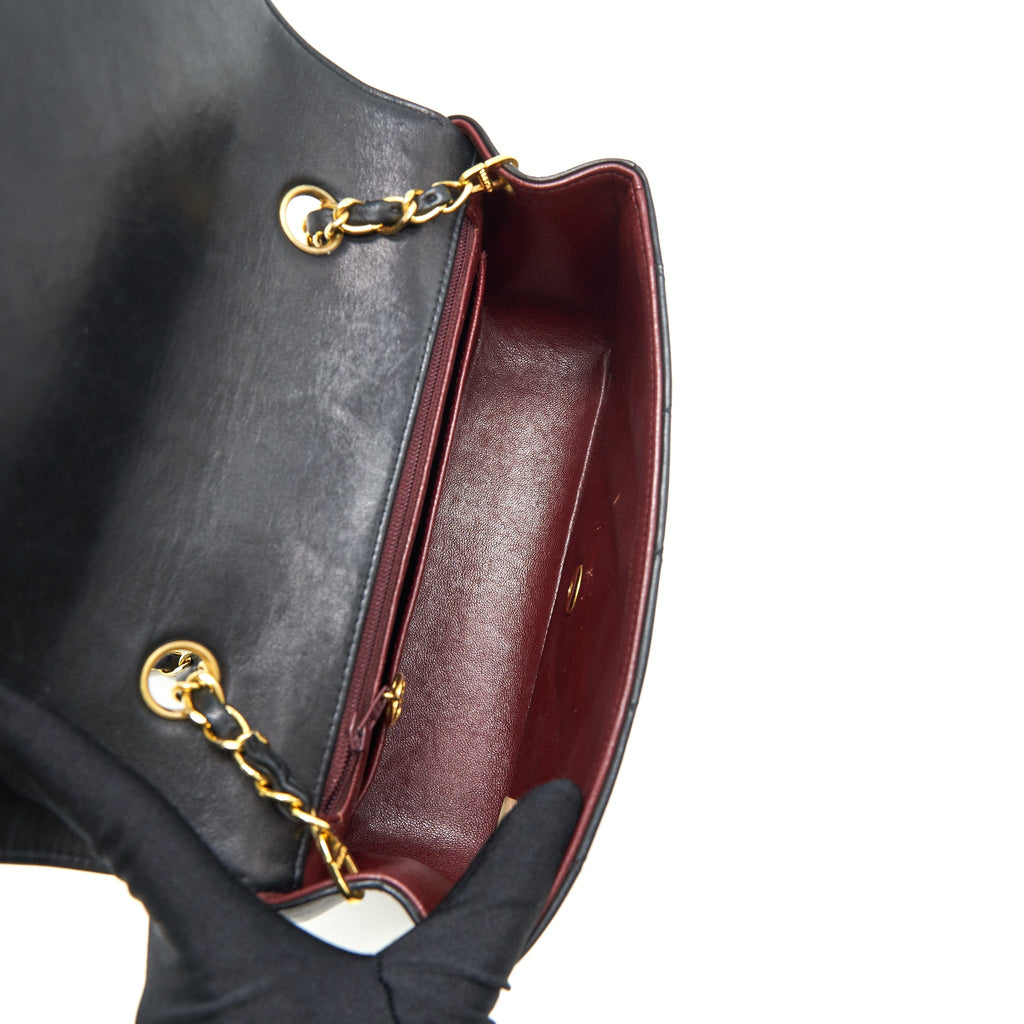 CHANEL DIANA SMALL FLAP BLACK WITH 24K HARDWARE