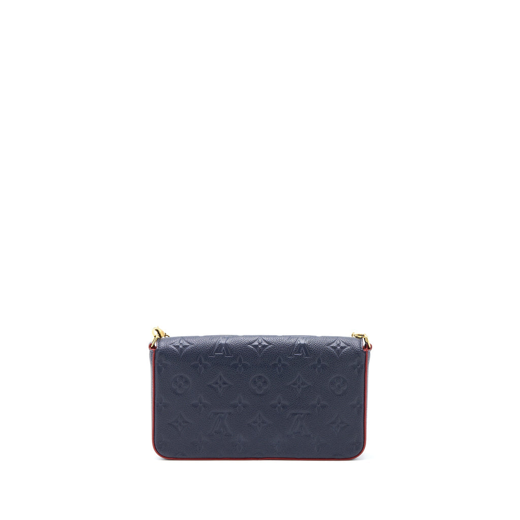 LOUIS VUITTON FELICIE POCHETTE MONOGRAM EMPREINTE NAVY GHW