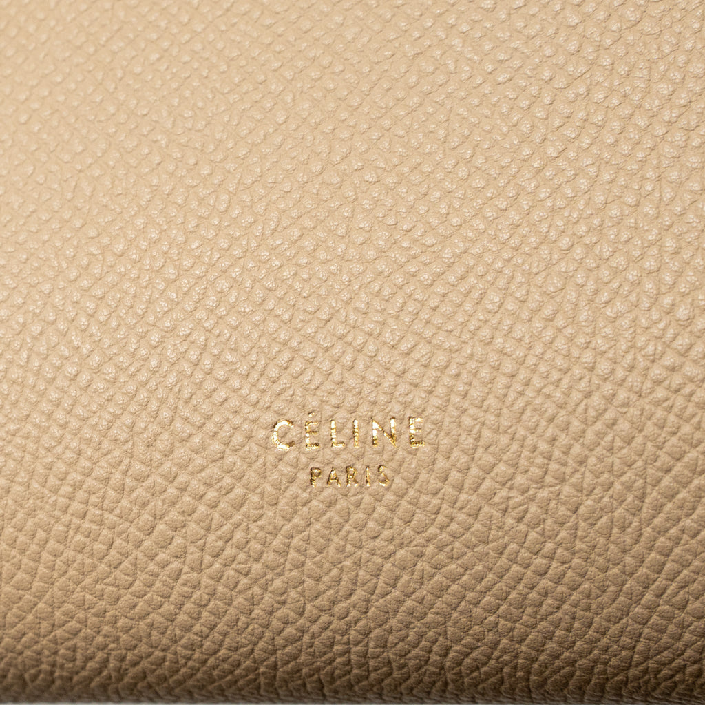 CELINE MINI BELT BAG GRAINED CALFSKIN LIGHT BEIGE GHW