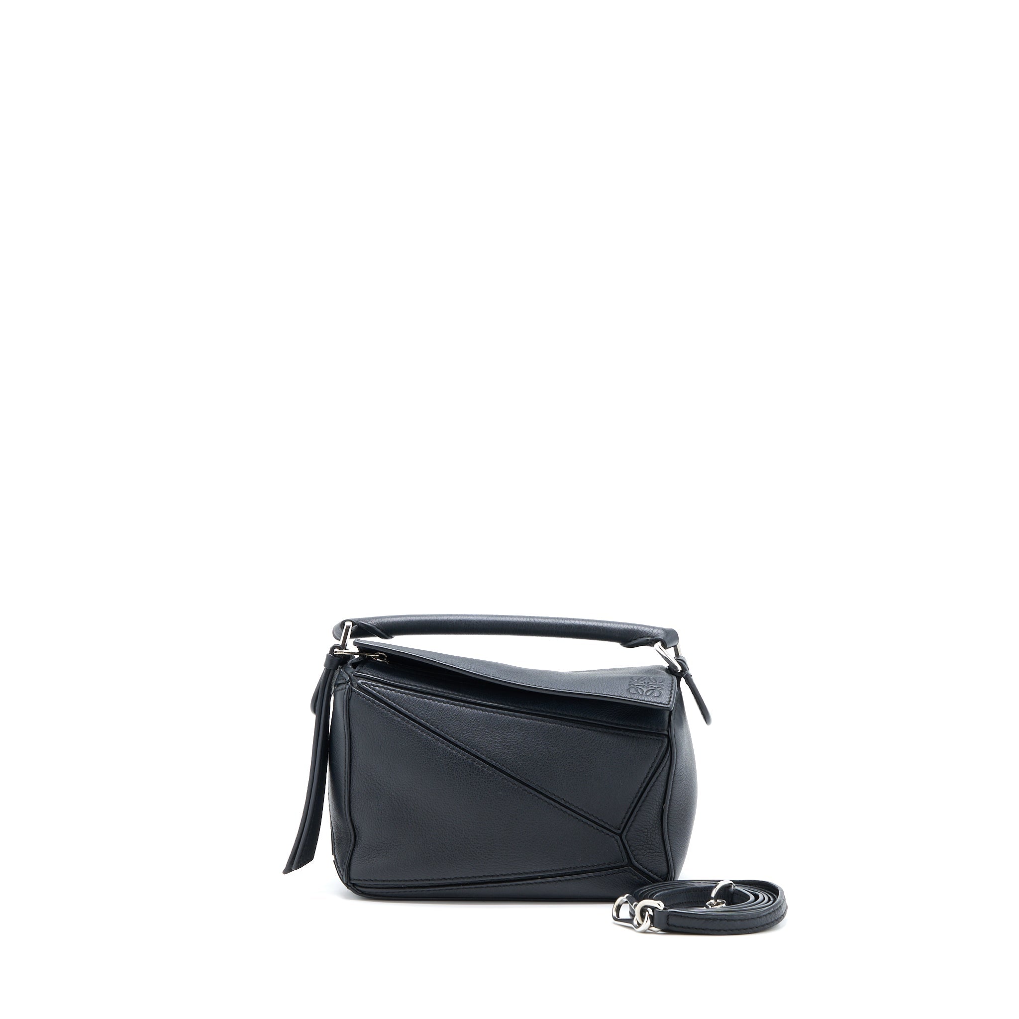 LOEWE MINI PUZZLE CALFSKIN BLACK SHW