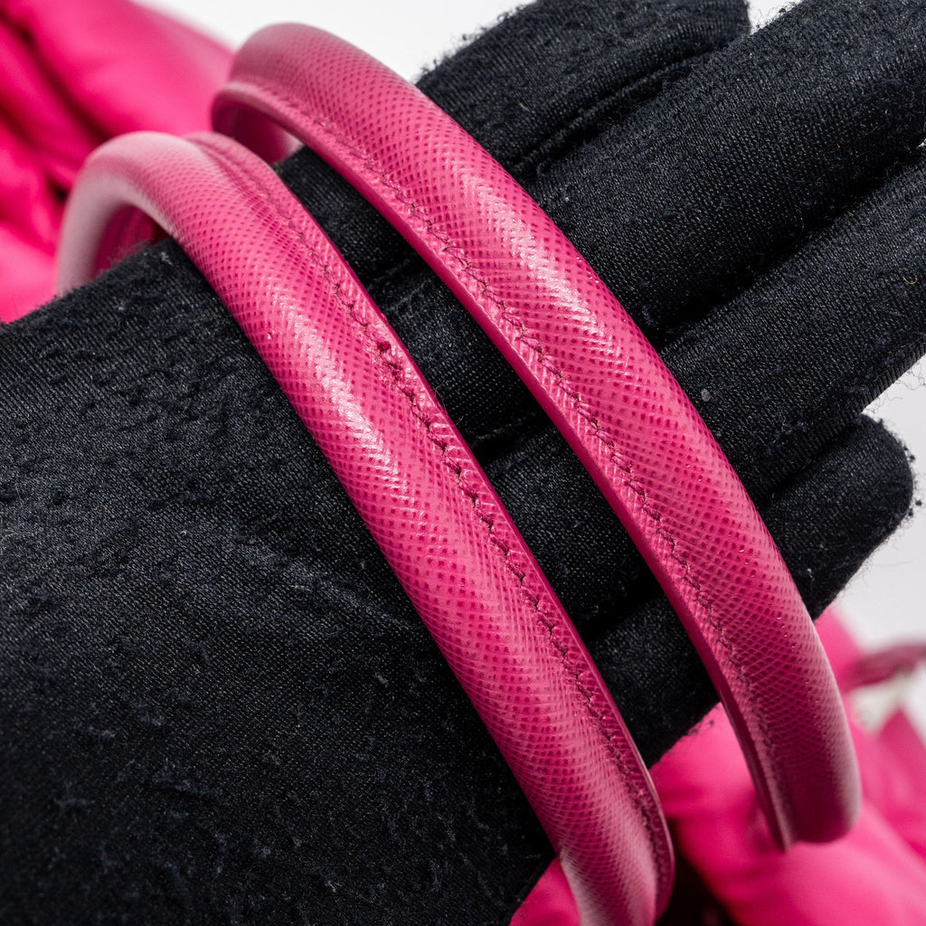 PRADA TOTE BAG NYLON / LEATHER PINK SHW