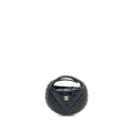 CHANEL 23C ROUND CLUTCH LAMBSKIN BLACK LGHW (MICROCHIP)