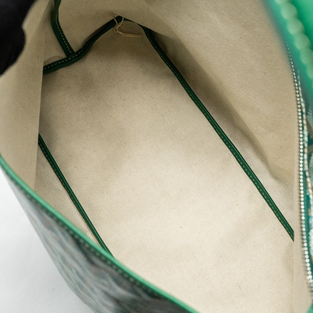 GOYARD BOHEME HOBO BAG GOYARDLINE CANVAS / CALFSKIN GREEN SHW