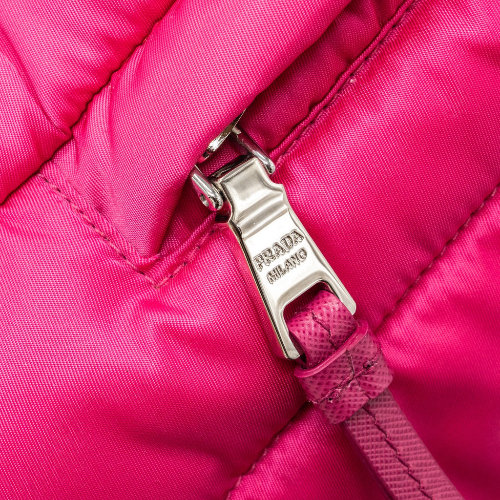 PRADA TOTE BAG NYLON / LEATHER PINK SHW