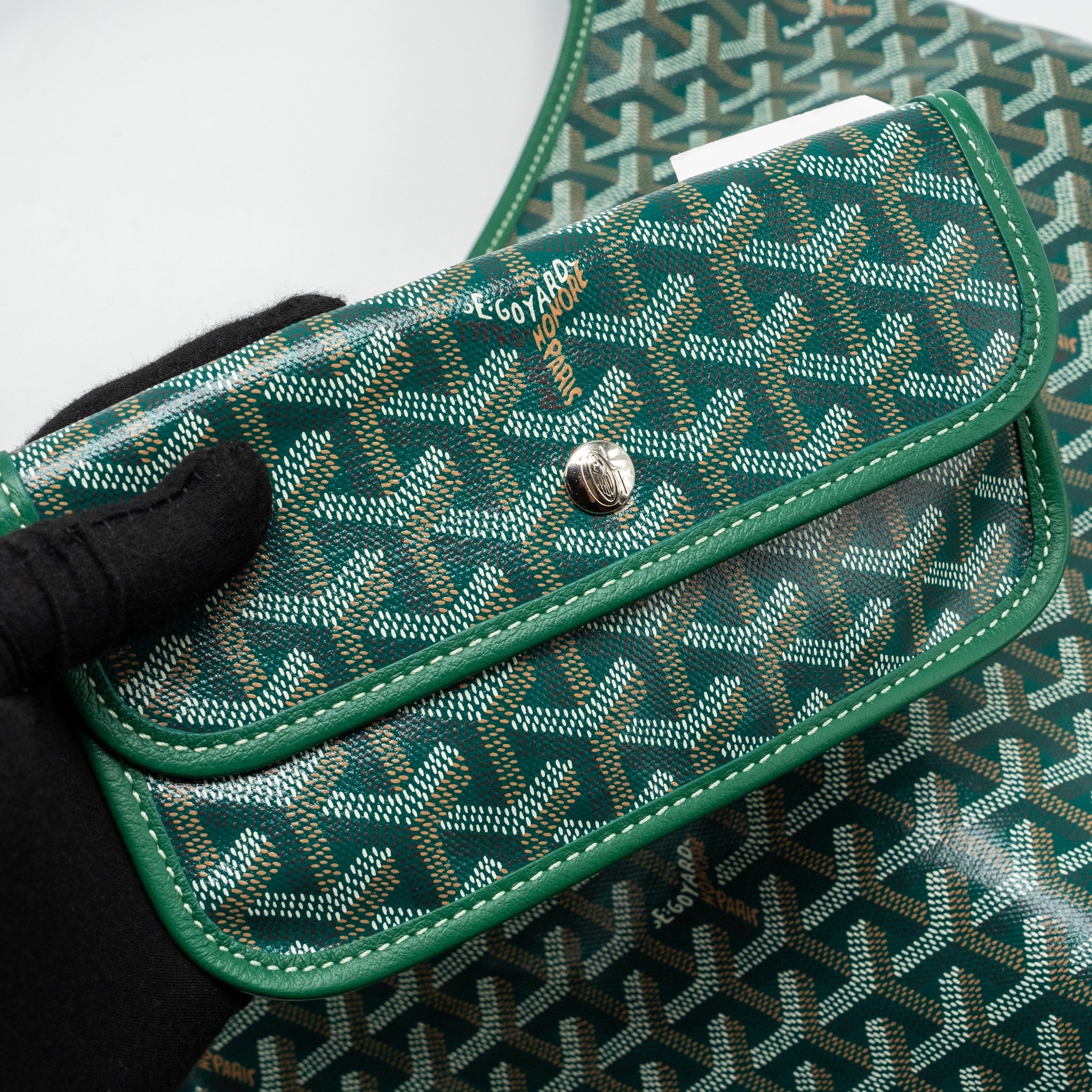 GOYARD BOHEME HOBO BAG GOYARDLINE CANVAS / CALFSKIN GREEN SHW