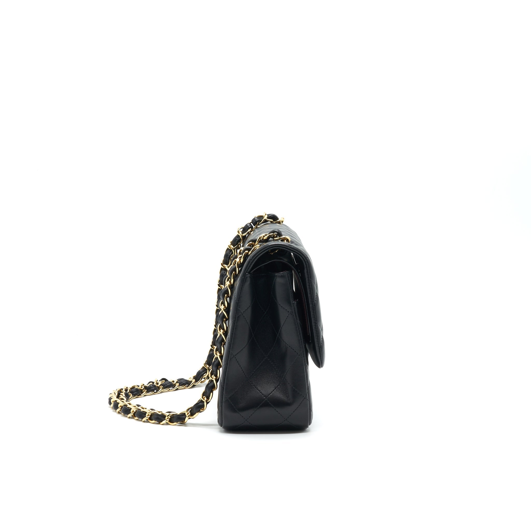 CHANEL CLASSIC DOUBLE FLAP JUMBO BAG LAMBSKIN BLACK GHW