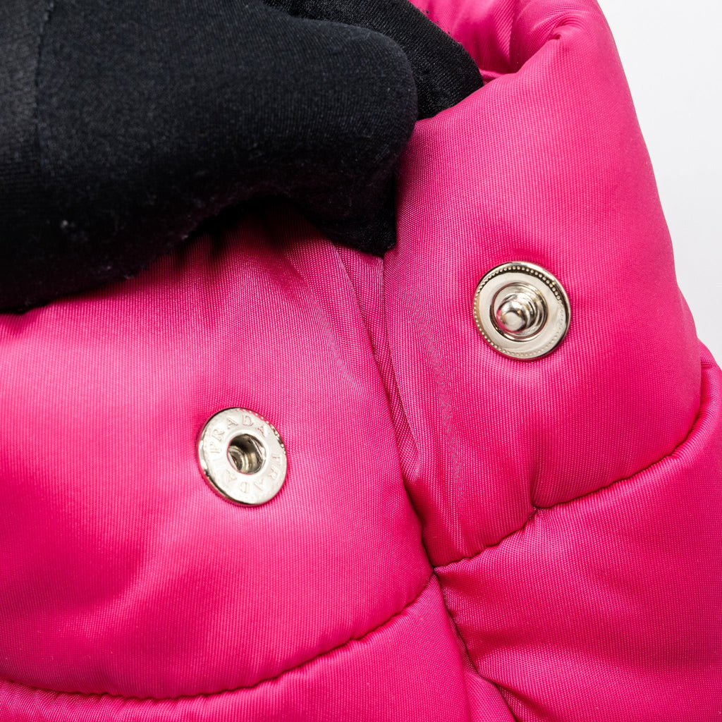 PRADA TOTE BAG NYLON / LEATHER PINK SHW