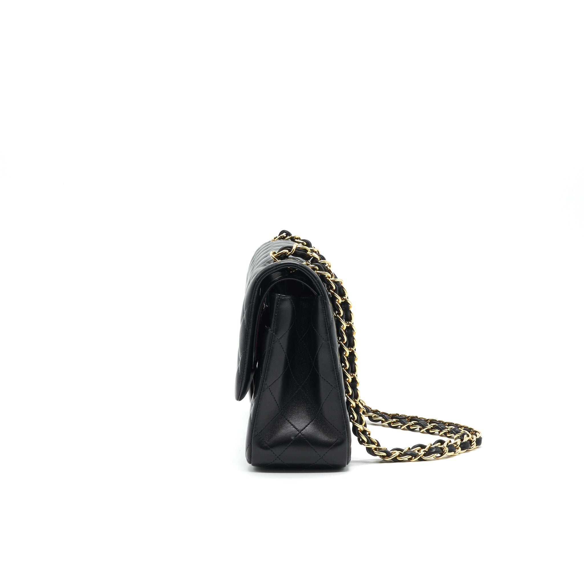 CHANEL CLASSIC DOUBLE FLAP JUMBO BAG LAMBSKIN BLACK GHW