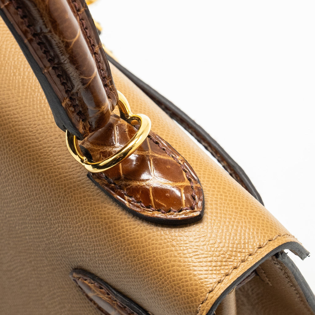 HERMES TOUCH KELLY 25 MADAME/ CROCODILE NILOTICUS CHAI/MIEL GHW