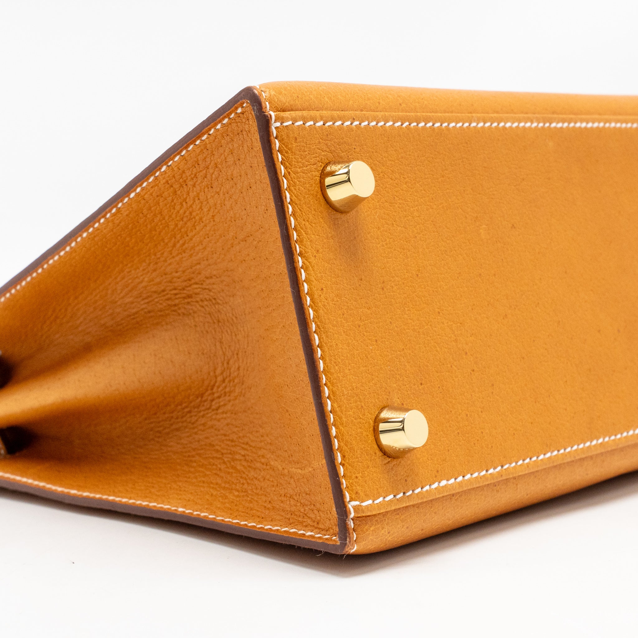 HERMES KELLY 25 PEAU DE PORC TOFFEE GHW