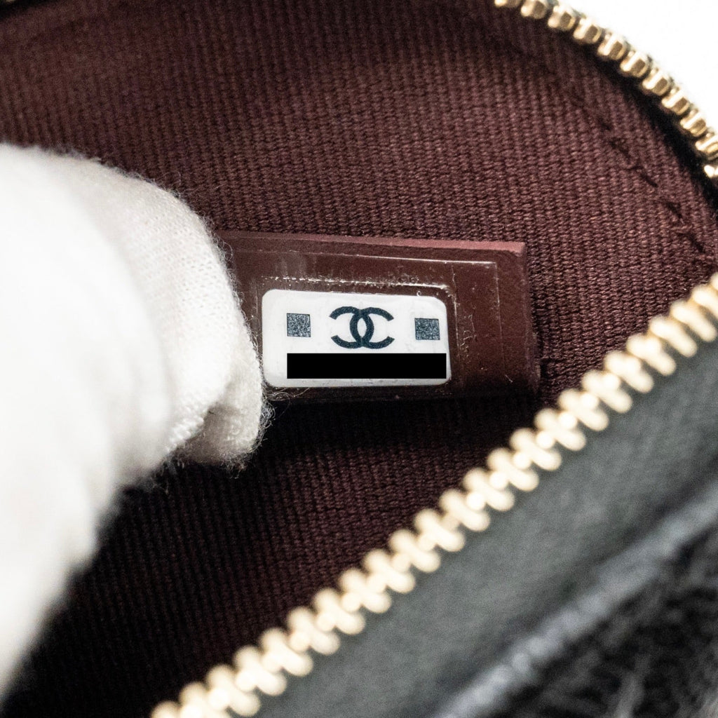 CHANEL CLASSIC CC CLUTCH WITH CHAIN CAVIAR BLACK LGHW (MICROCHIP)