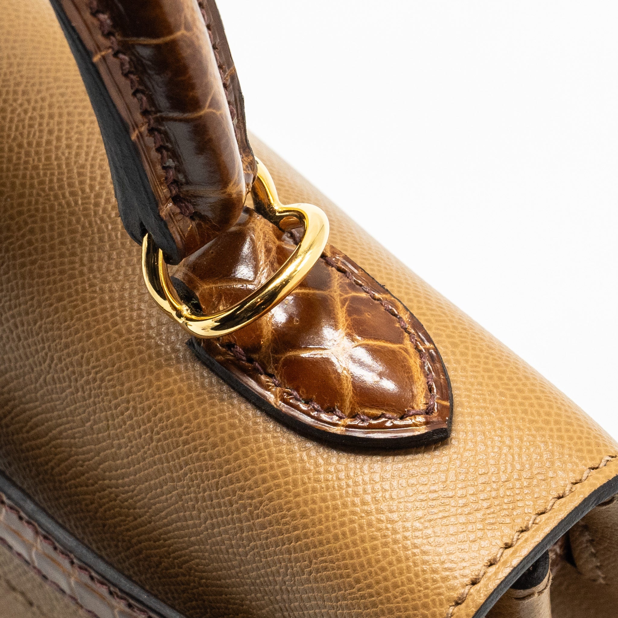 HERMES TOUCH KELLY 25 MADAME/ CROCODILE NILOTICUS CHAI/MIEL GHW