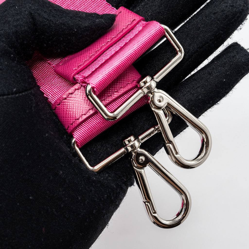 PRADA TOTE BAG NYLON / LEATHER PINK SHW