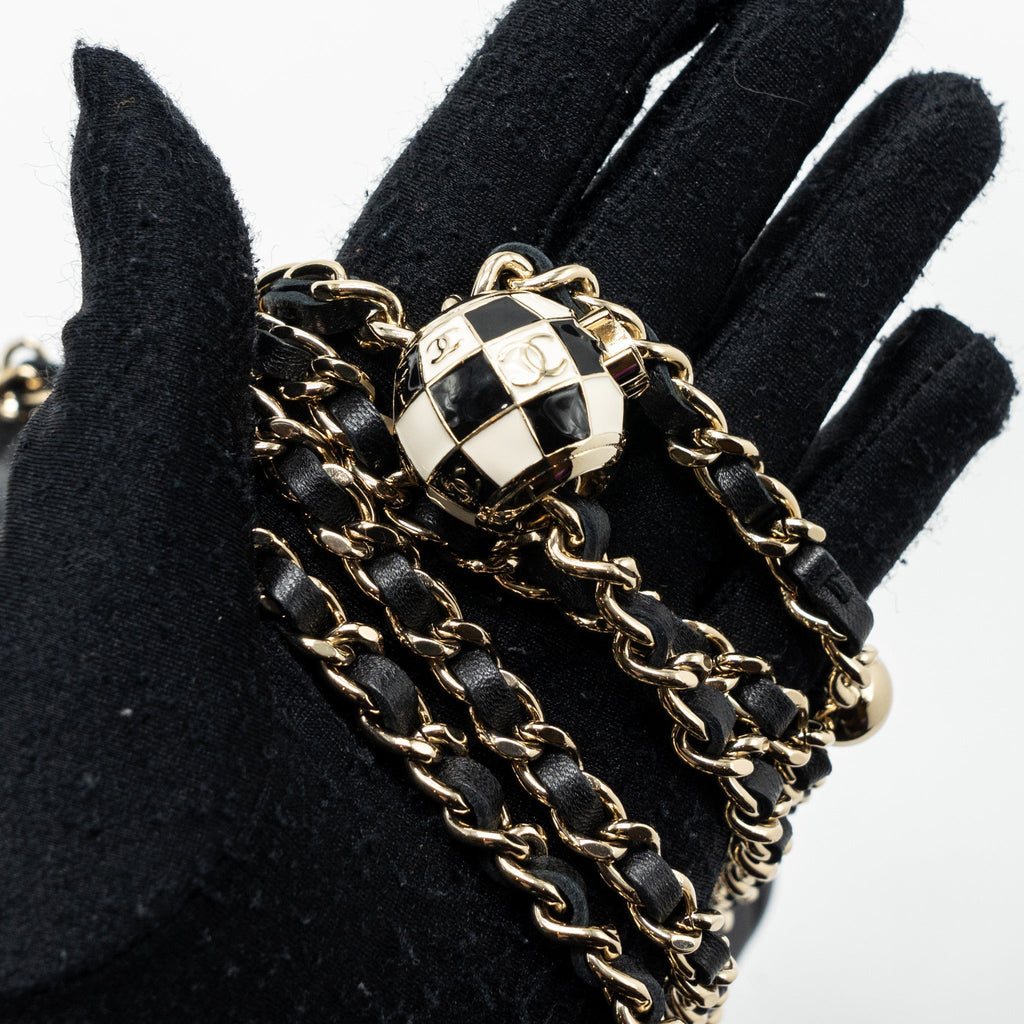 CHANEL PEARL CRUSH MINI VANITY CASE LAMBSKIN BLACK LGHW(MICROCHIP)