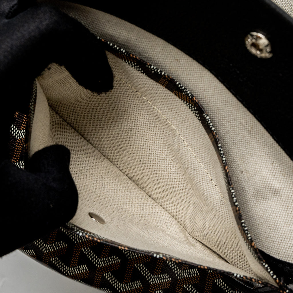 GOYARD SAINT LOUIS PM TOTE BAG GOYARDINE CANVAS BLACK/MULTICOLOUR