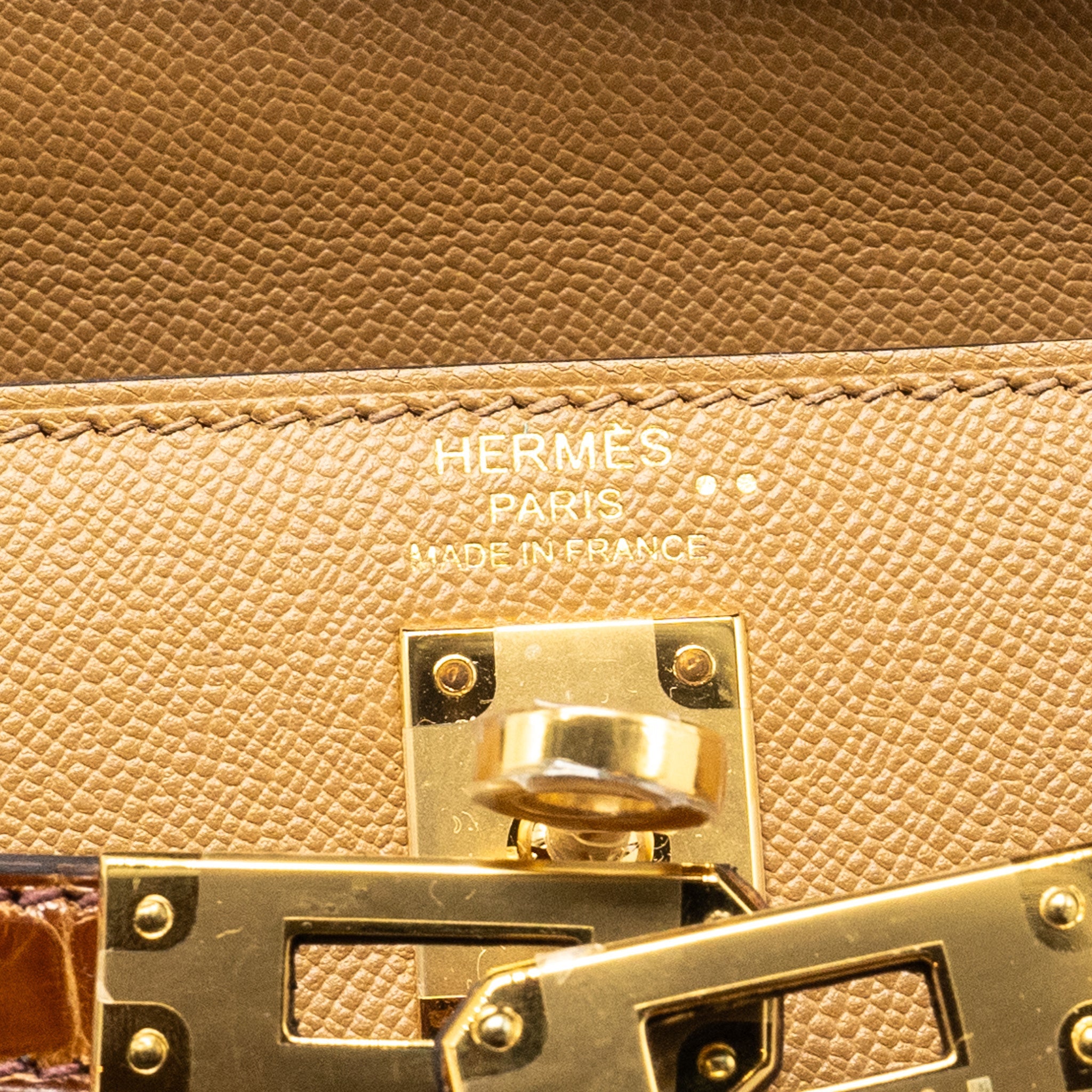 HERMES TOUCH KELLY 25 MADAME/ CROCODILE NILOTICUS CHAI/MIEL GHW