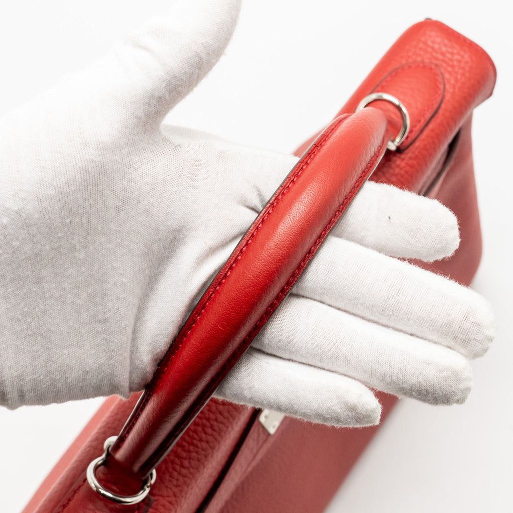 HERMES KELLY 32 CLEMENCE RED SHW