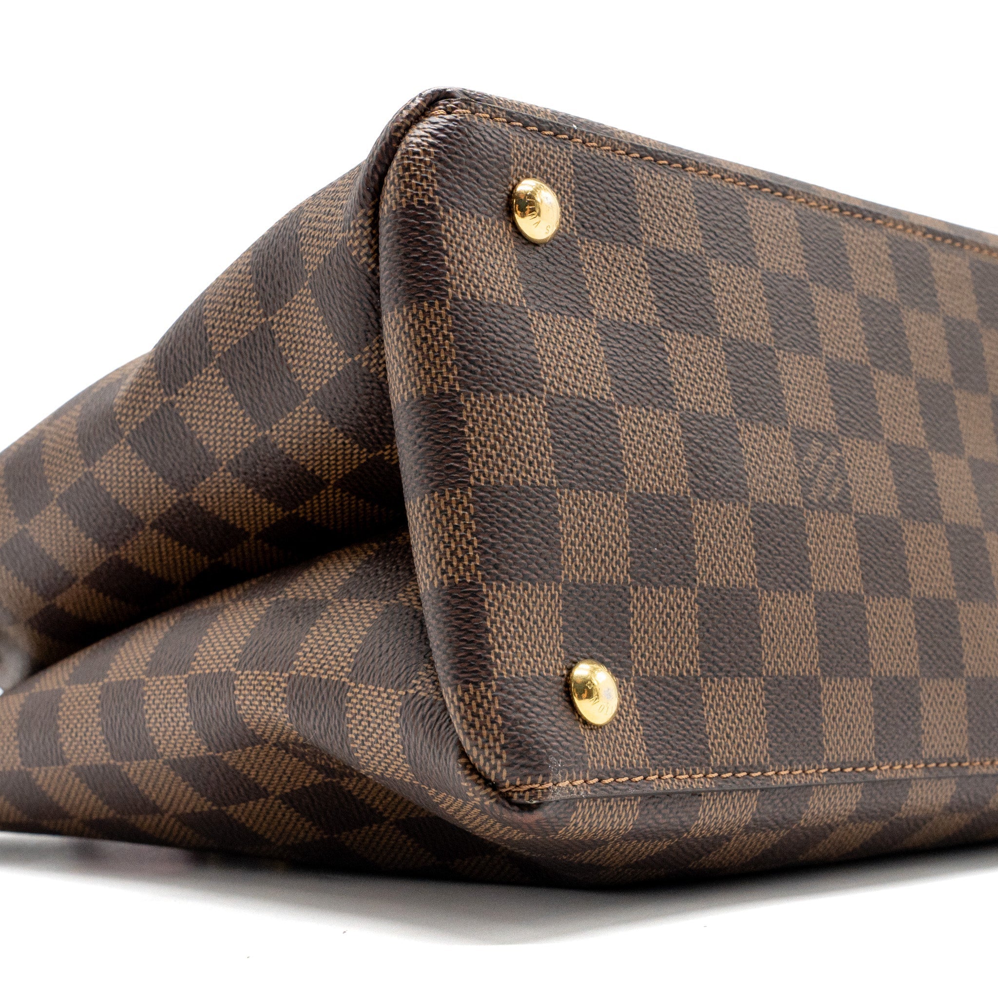 LOUIS VUITTON TOP HANDLE CROSSBODY BAG DAMIER EBENE GHW