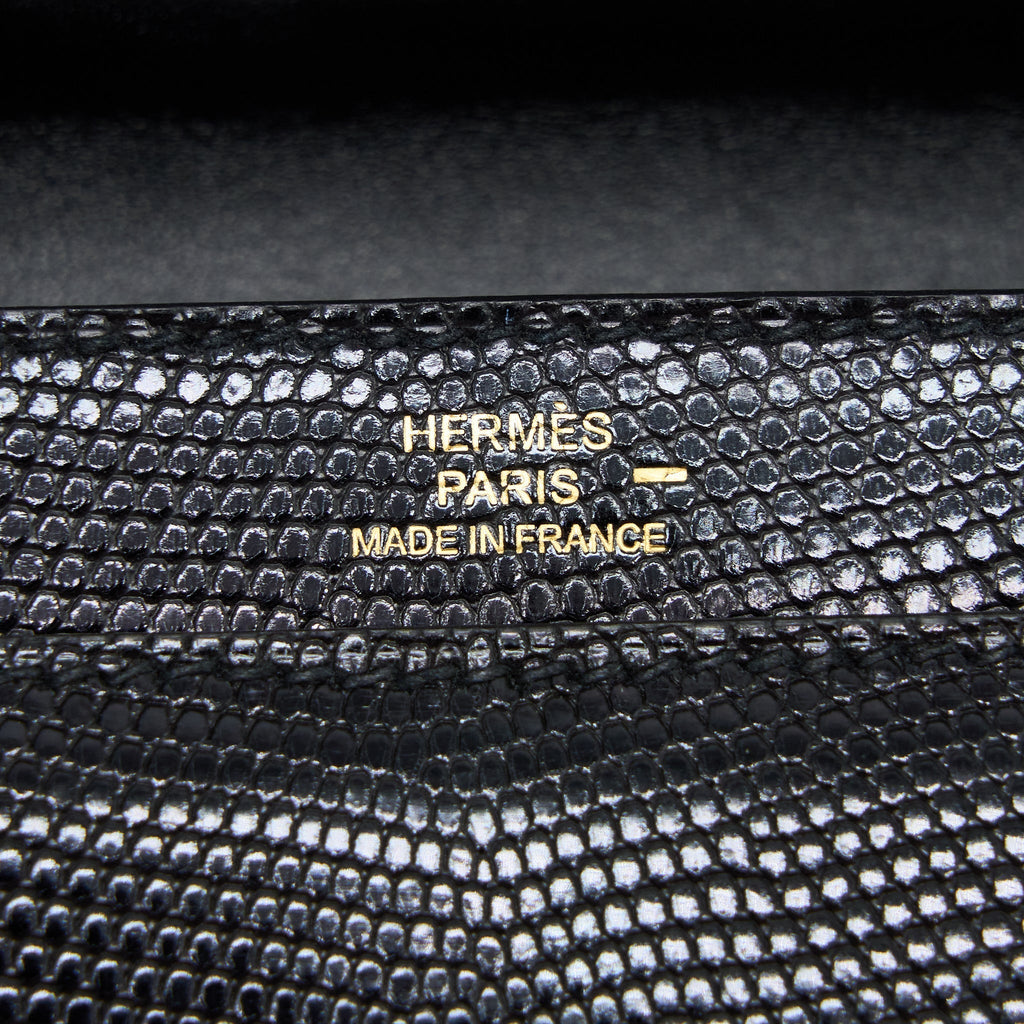 HERMES MINI VERROU LIZARD BLACK GHW