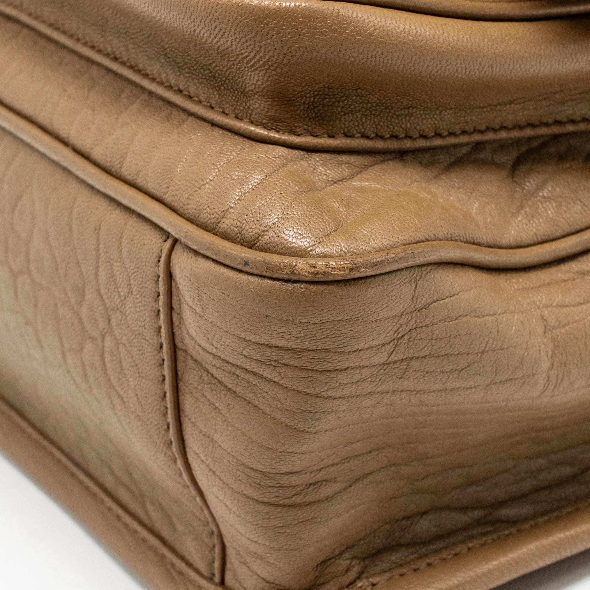 SAINT LAURENT/YSL NIKI BABY GRAINED LAMBSKIN DARK CORK GHW