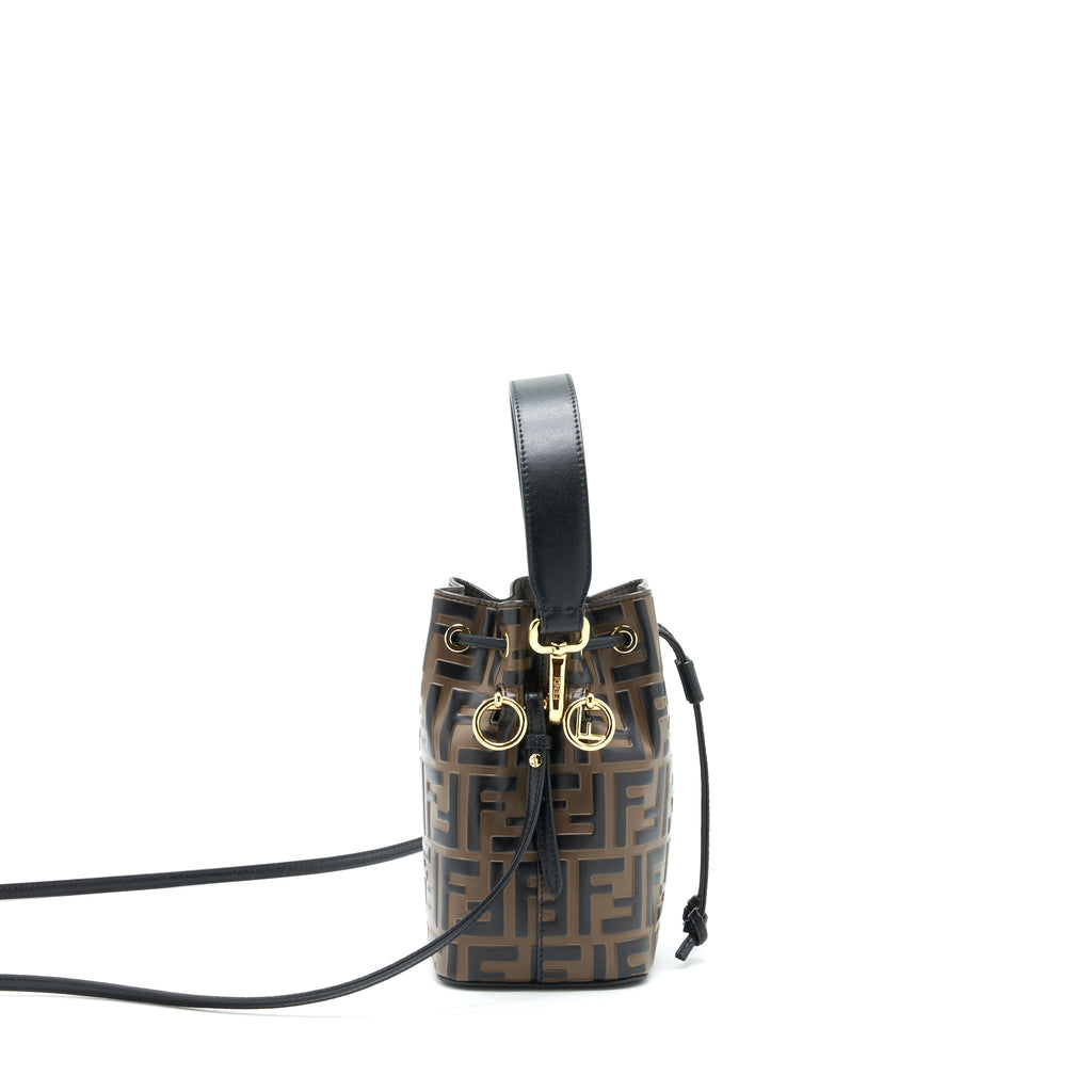 FENDI MON TRESOR MINI BUCKET BROWN GHW