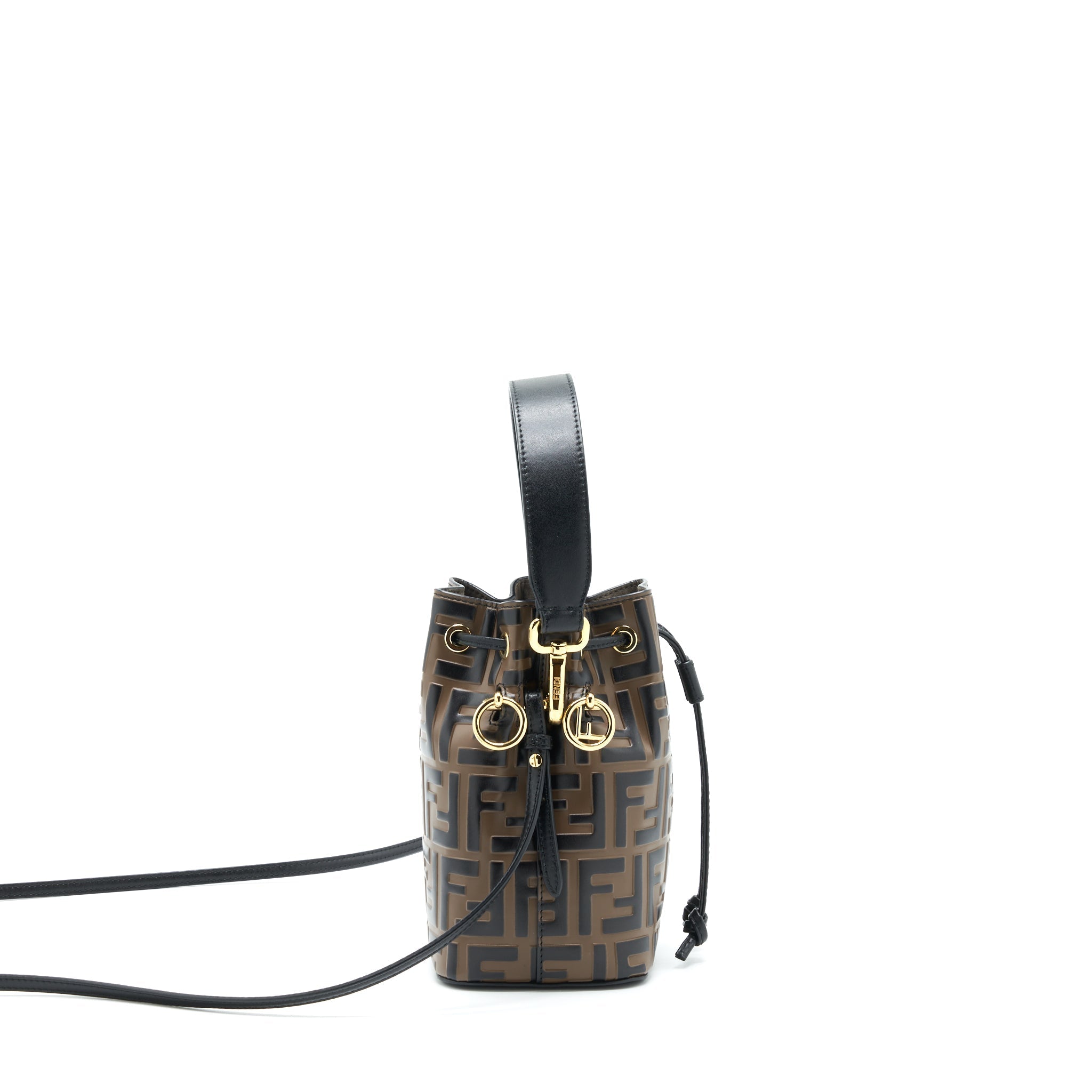 FENDI MON TRESOR MINI BUCKET BROWN GHW