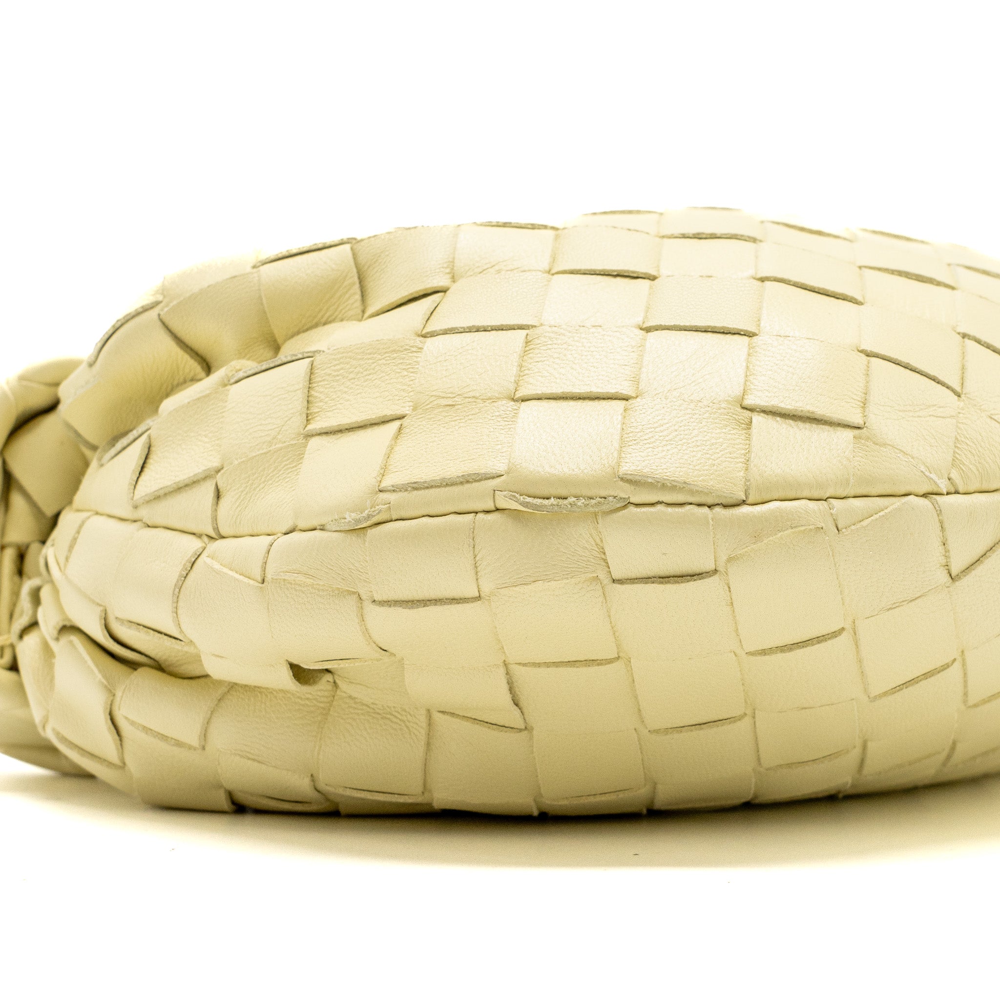 BOTTEGA VENETA MINI JODIE LEATHER LIGHT YELLOW SHW