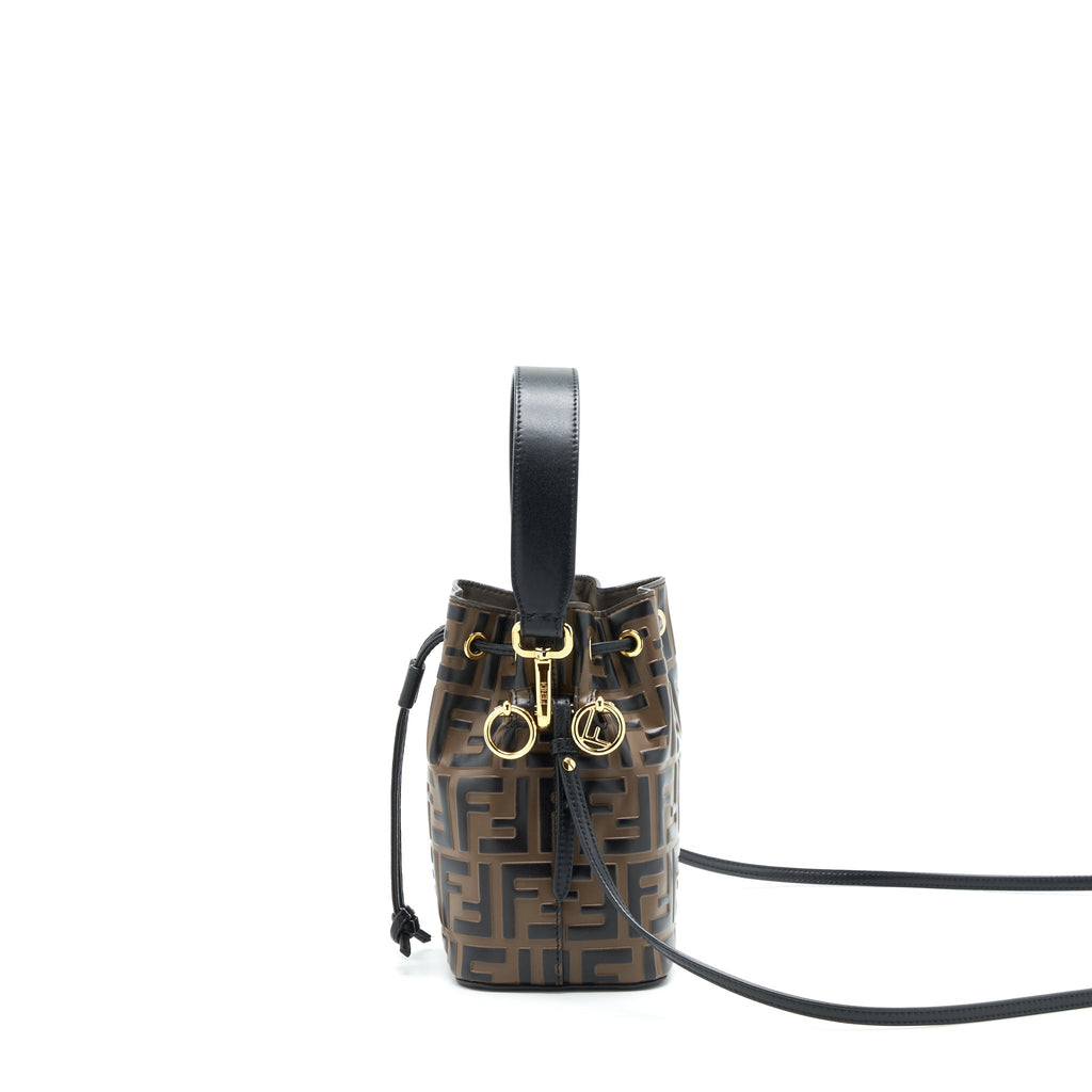 FENDI MON TRESOR MINI BUCKET BROWN GHW