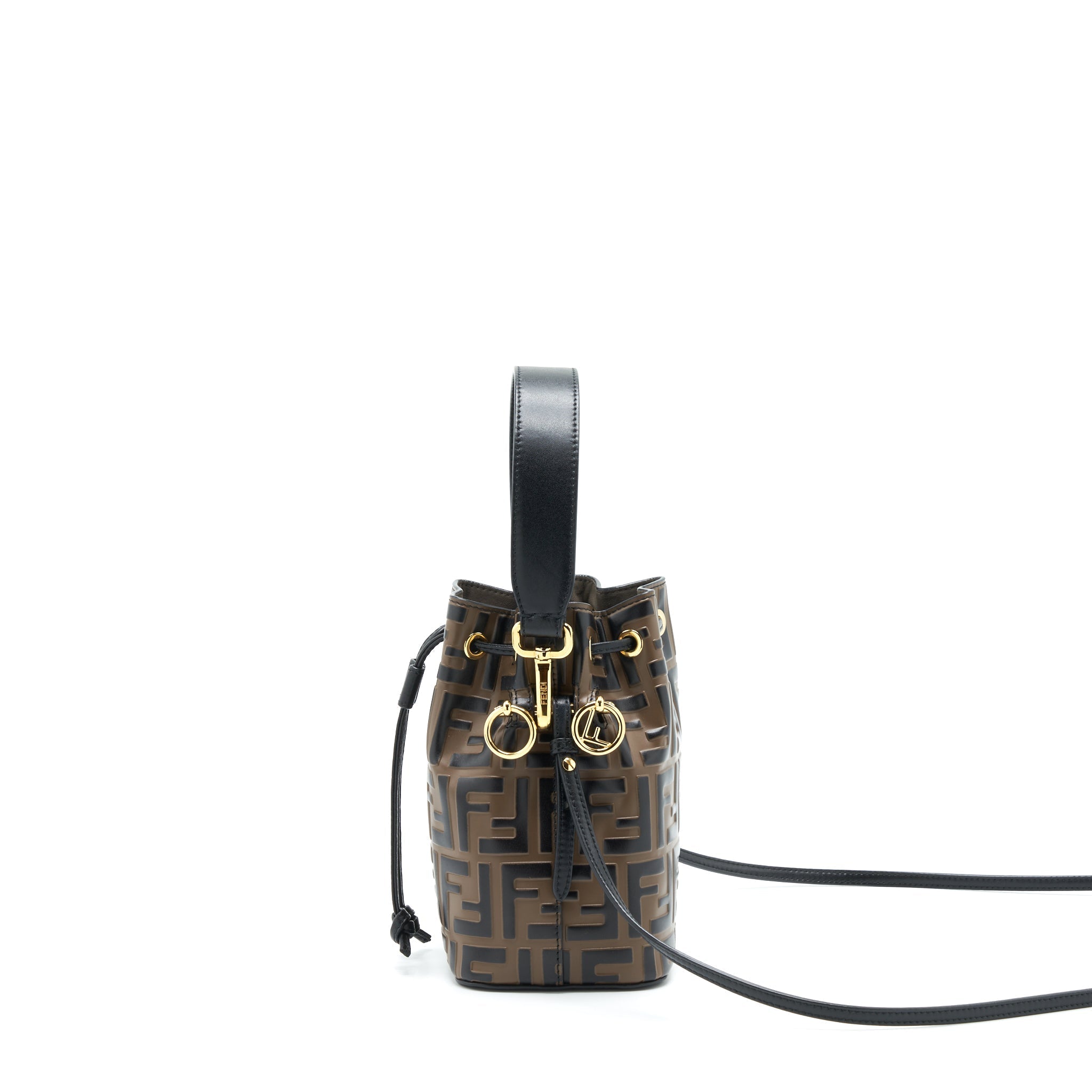 FENDI MON TRESOR MINI BUCKET BROWN GHW