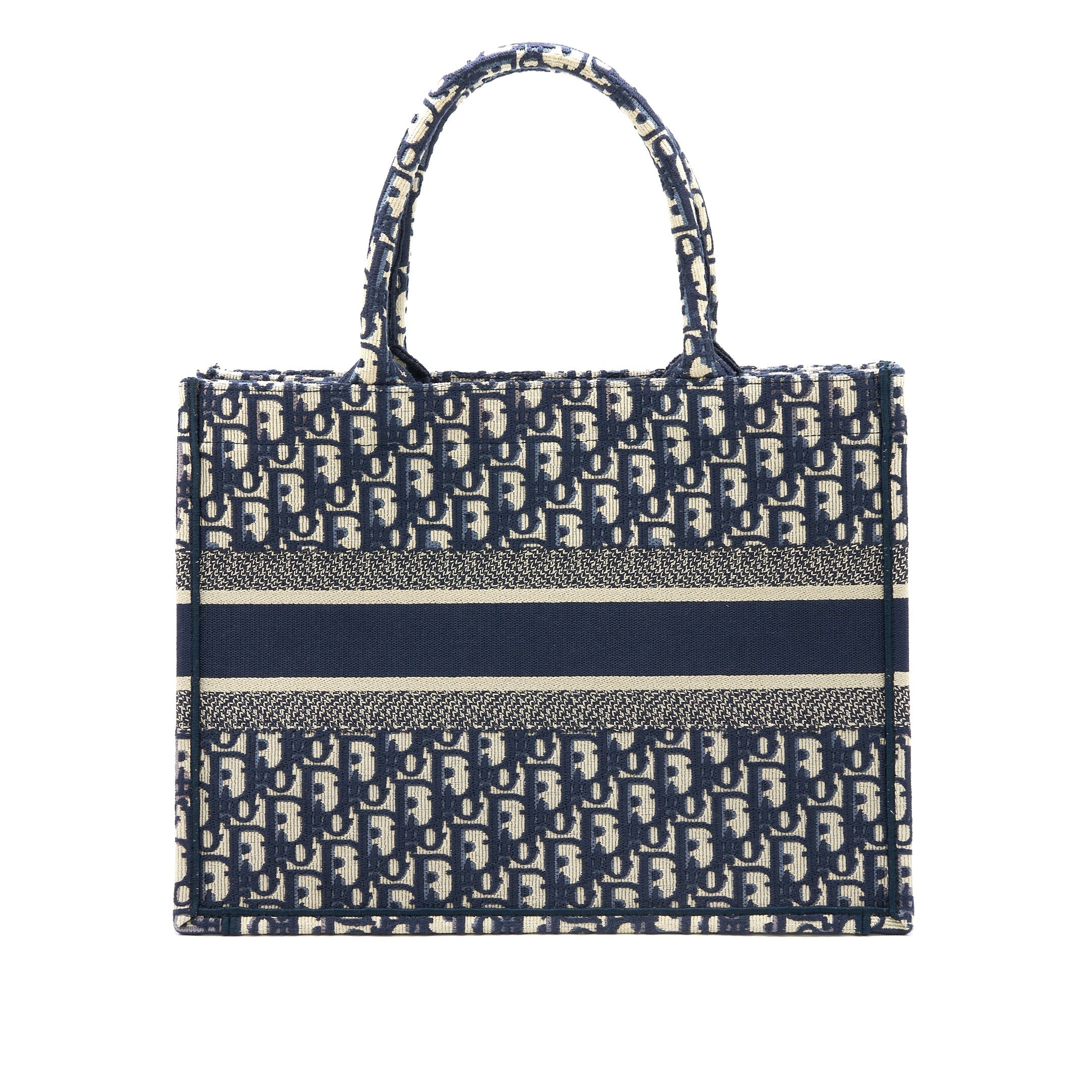 DIOR MEDIUM BOOK TOTE BLUE OBLIQUE EMBROIDERY