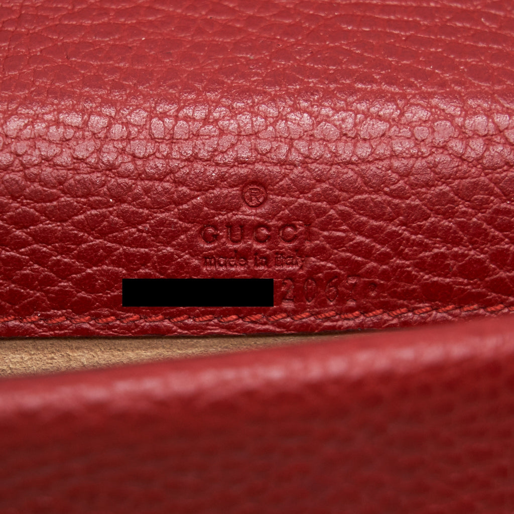 GUCCI DIONYSUS LEATHER SUPER MINI BAG IN RED