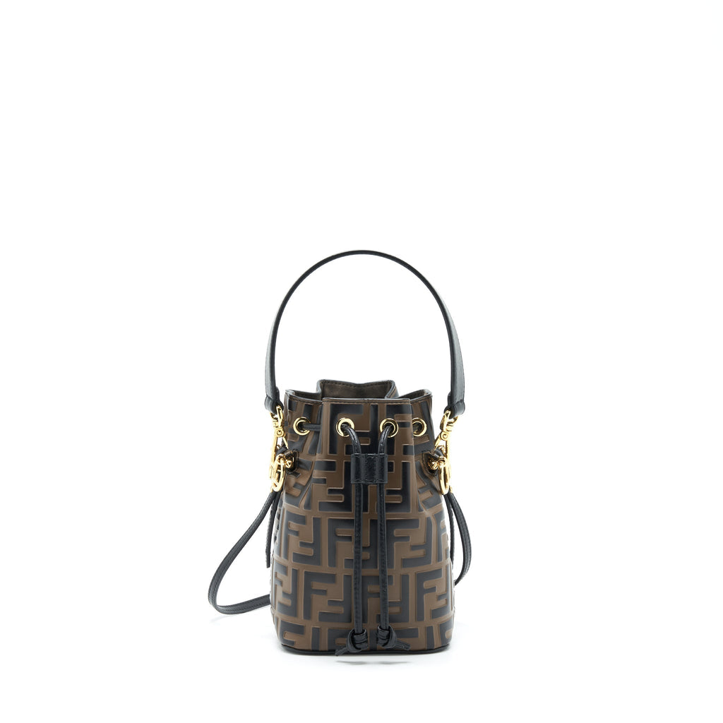 FENDI MON TRESOR MINI BUCKET BROWN GHW