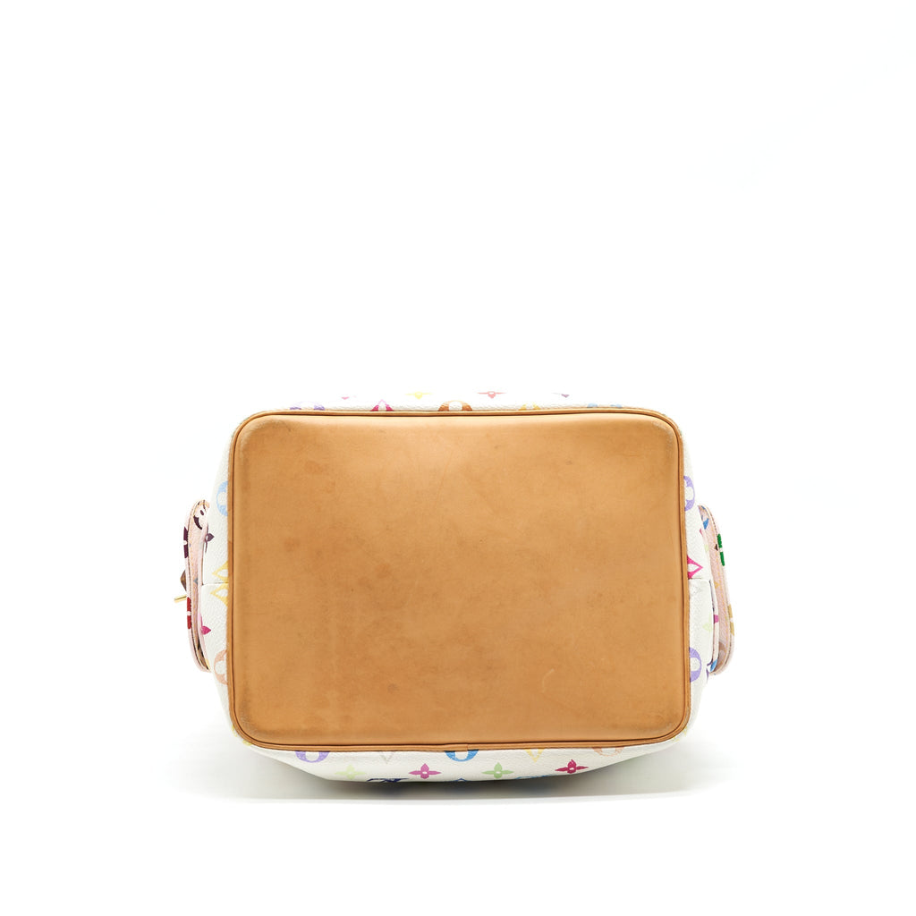 LOUIS VUITTON PETIT NOE SHOULDER BAG MONOGRAM CANVAS MULTICOLOR WHITE