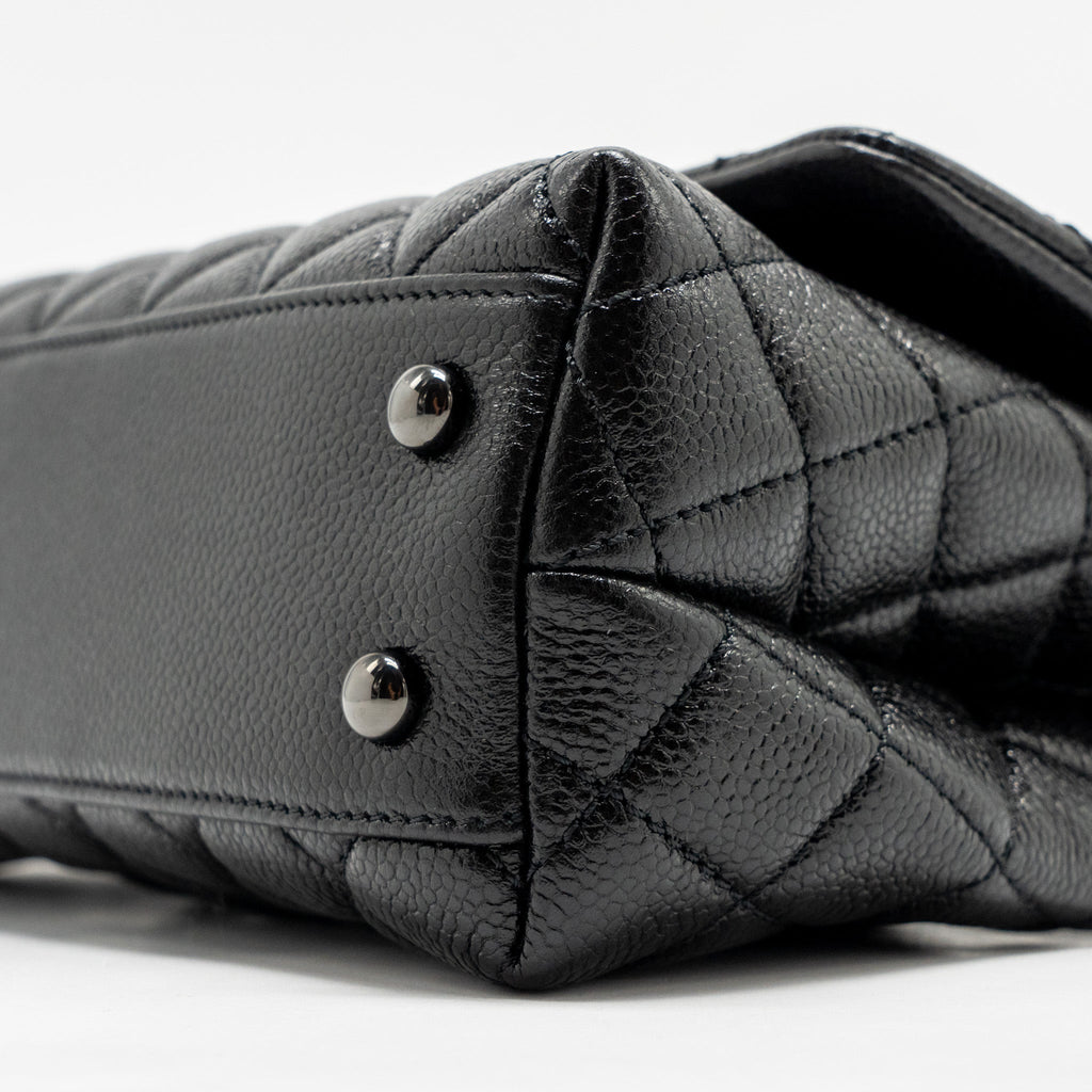 CHANEL SMALL COCO HANDLE CAVIAR SO BLACK
