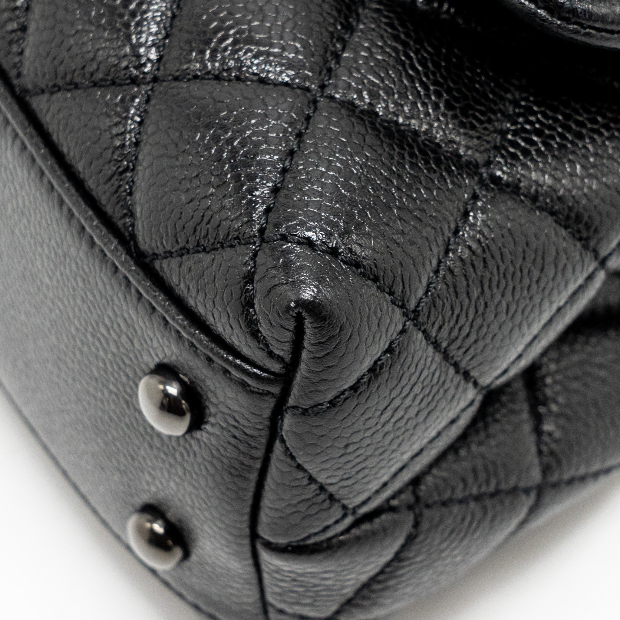CHANEL SMALL COCO HANDLE CAVIAR SO BLACK