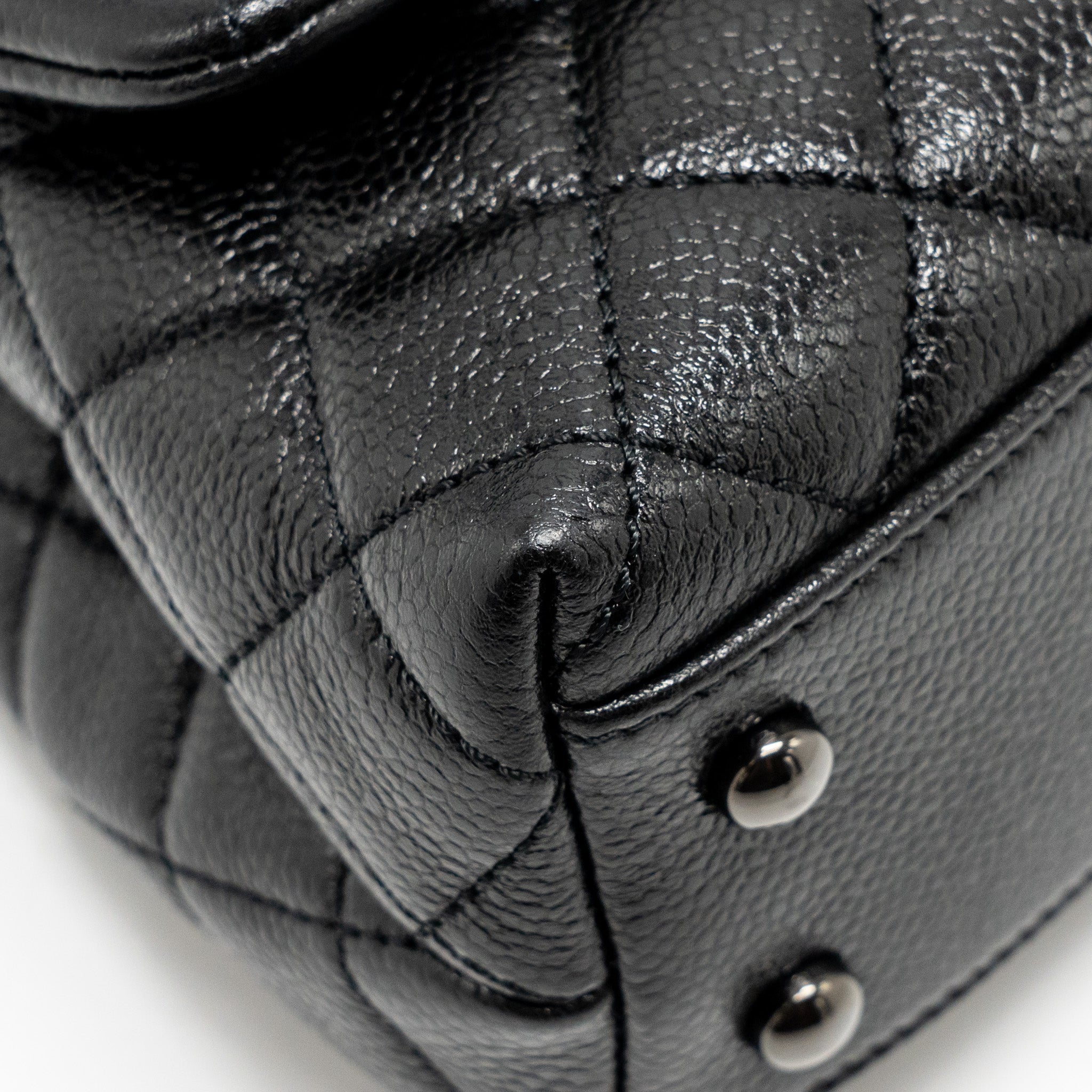 CHANEL SMALL COCO HANDLE CAVIAR SO BLACK