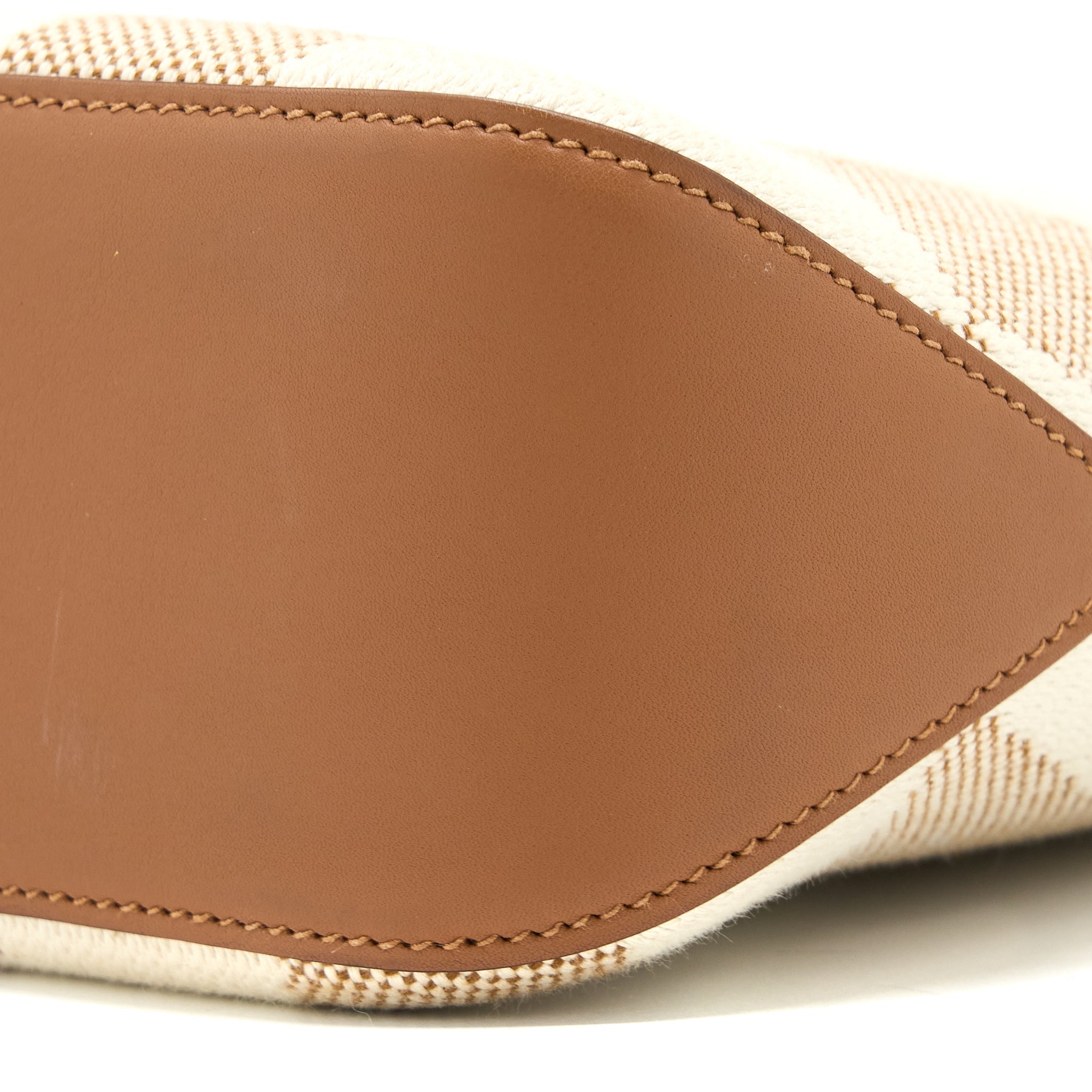 HERMES CABAS H EN BIAIS 27 BAG ECRE-NATUREL/GOLD