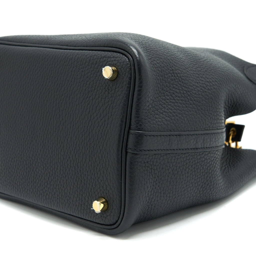 HERMES PICOTIN 18 LOCK BAG BLACK GHW