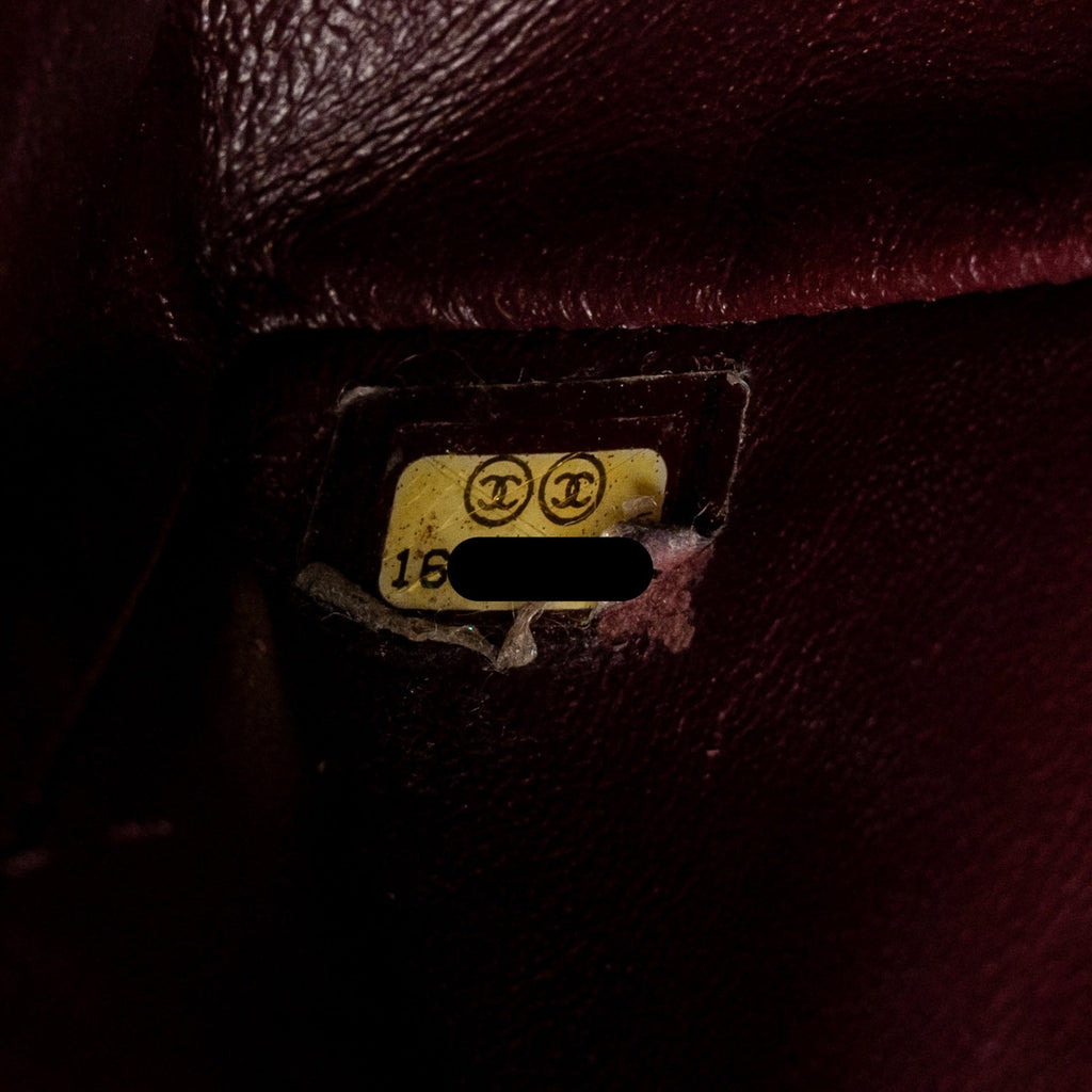CHANEL SMALL 2.55 REISSUE DOUBLE FLAP BAG SHINY GRAINED CALFSKIN BURGUNDY SHW