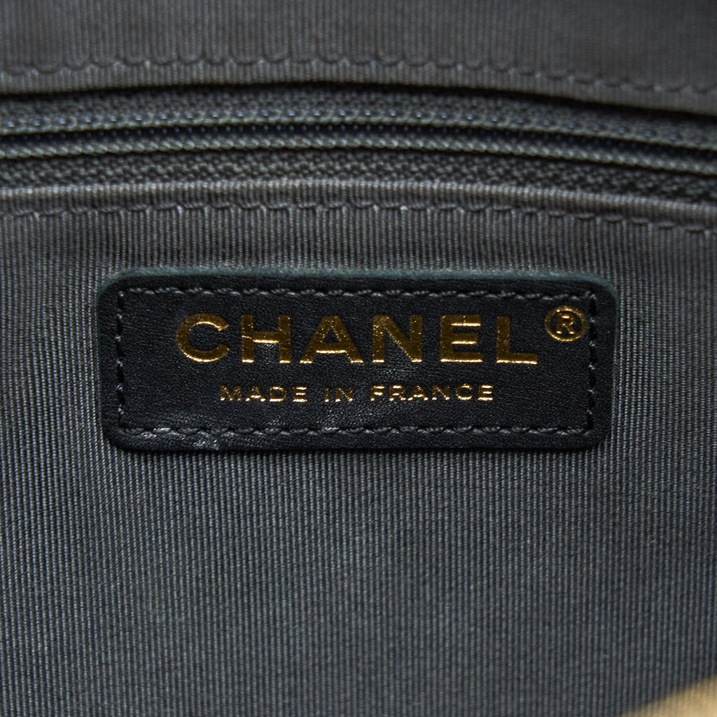 CHANEL LARGE CAMERA BAG GRAINED CALFSKIN DARK GREY LGHW