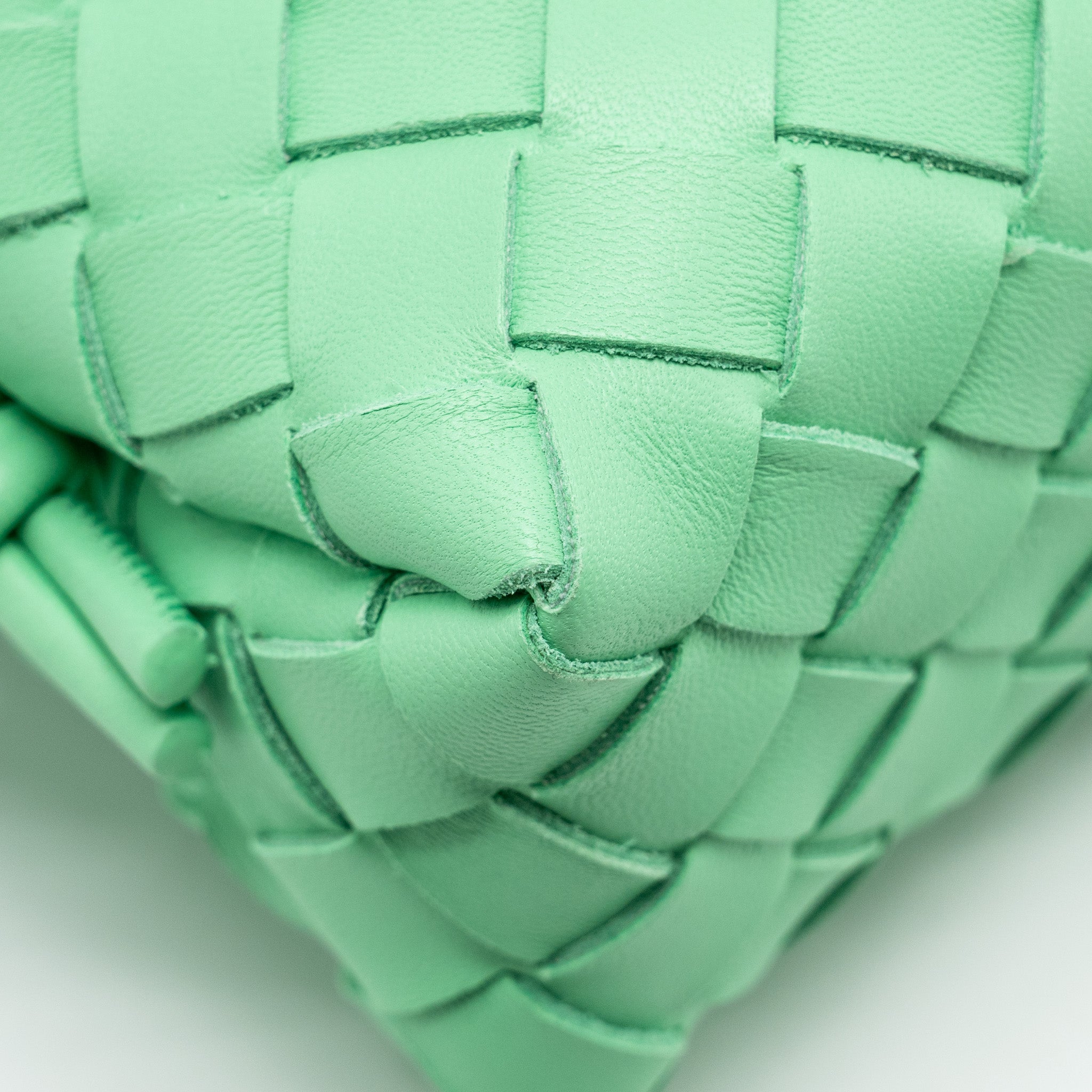 BOTTEGA VENETA MINI LOOP CAMERA BAG LAMBSKIN LIGHT GREEN SHW