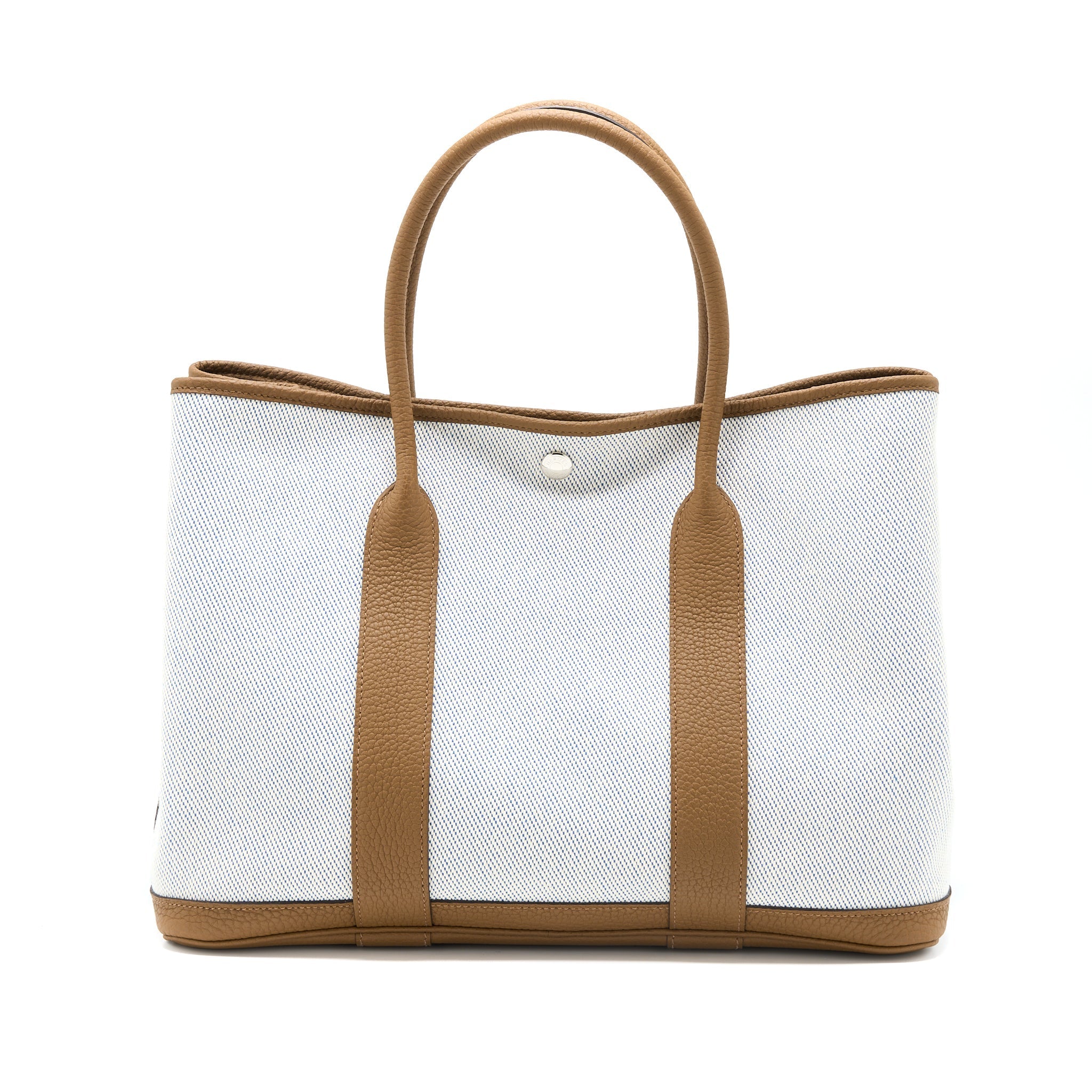 HERMES GARDEN PARTY 36 NEGONDA/CANVAS ECRU/ALEZAN/BLUE BILL SHW