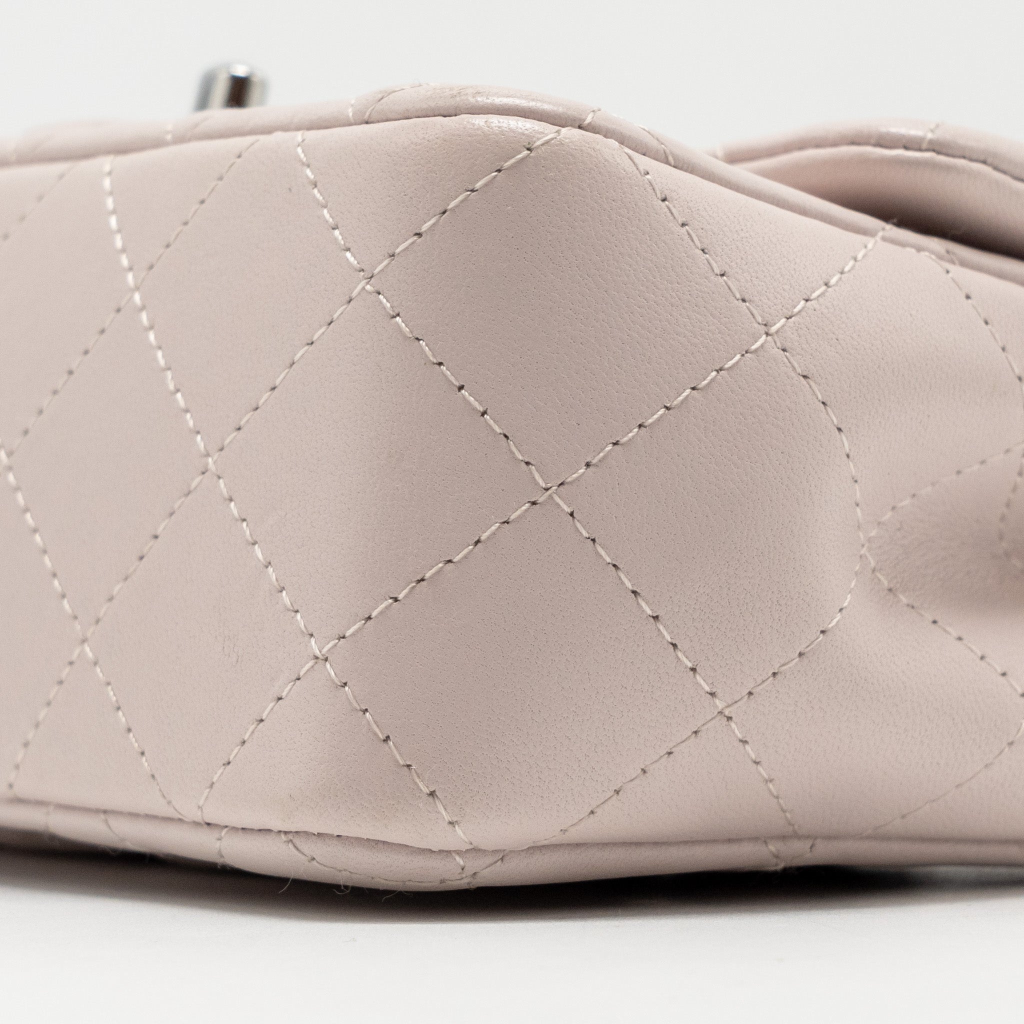 CHANEL MINI RECTANGULAR FLAP BAG LAMBSKIN LIGHT PINK SHW (MICROCHIP)