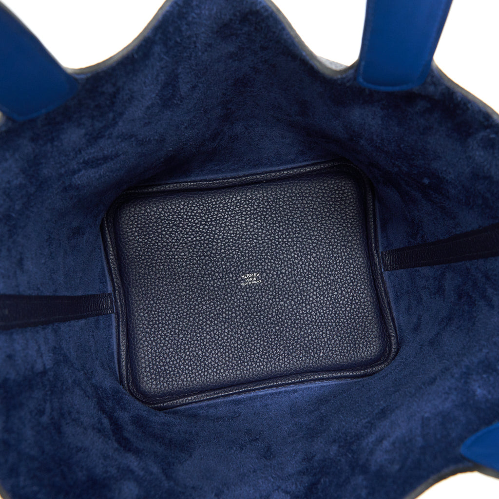 HERMES PICOTIN 22 LOCK BAG BLEU NUIT/BLEU FRANCE SHW