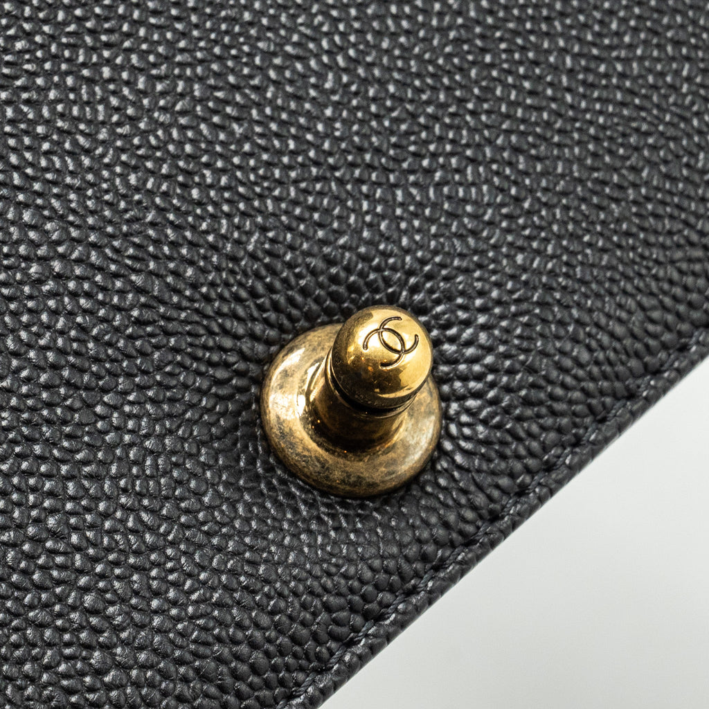 CHANEL SMALL BOY BAG CAVIAR BLACK RUTHENIUM GHW