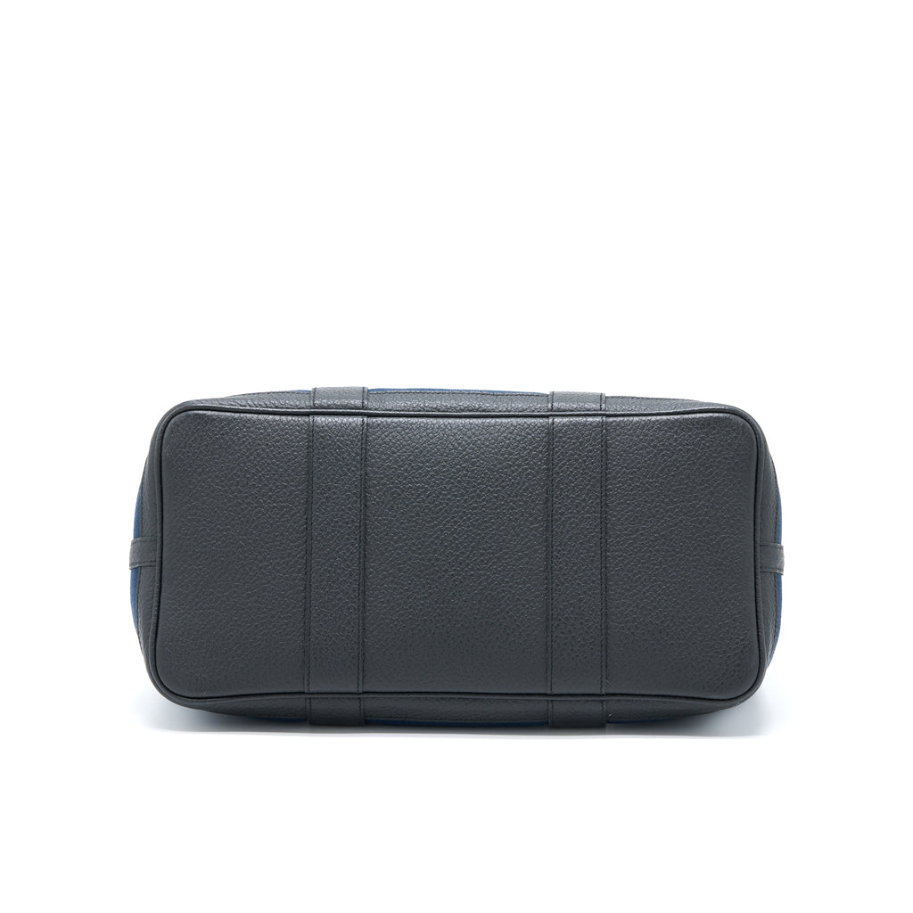 HERMES GARDEN PARTY 36 POCKETS NEGONDA/CANVAS BLEU MARINE/BLACK SHW