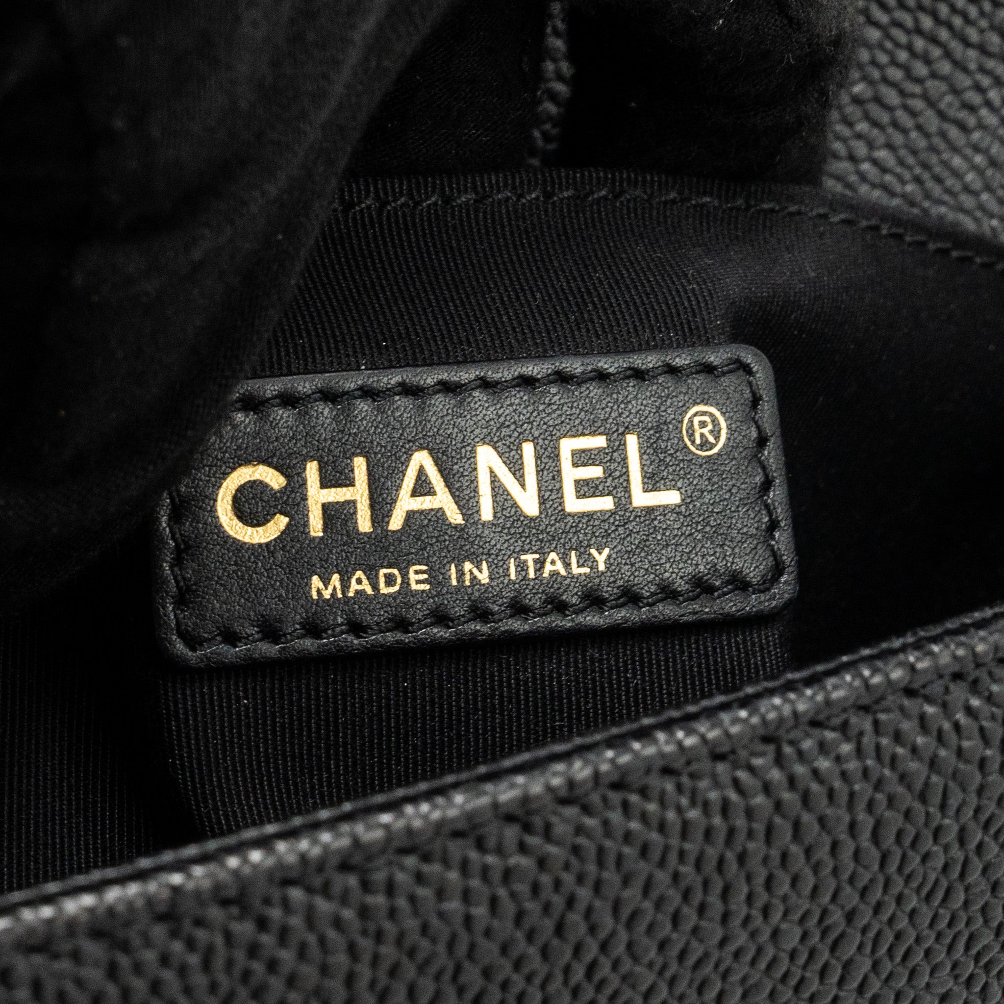CHANEL SMALL BOY BAG CAVIAR BLACK RUTHENIUM GHW