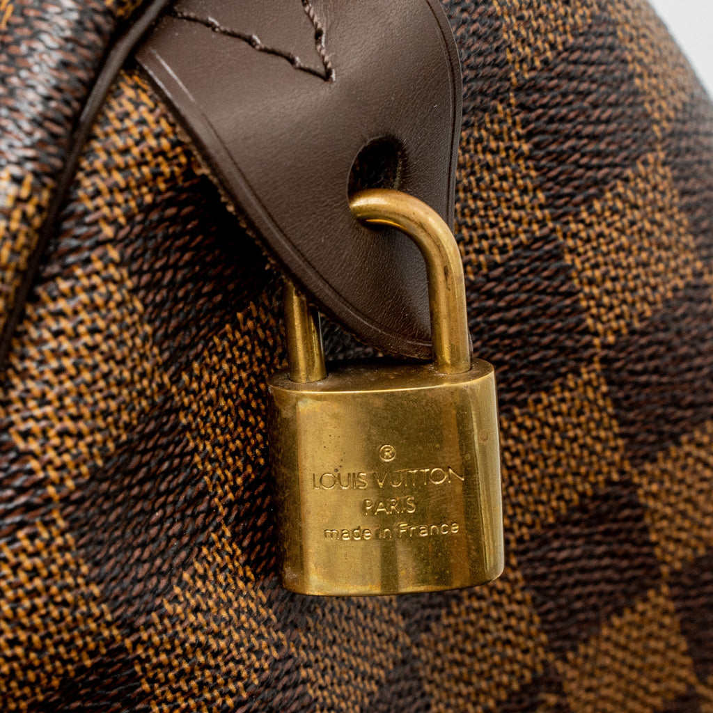 LOUIS VUITTON SPEEDY 30 DAMIER EBENE CANVAS GHW