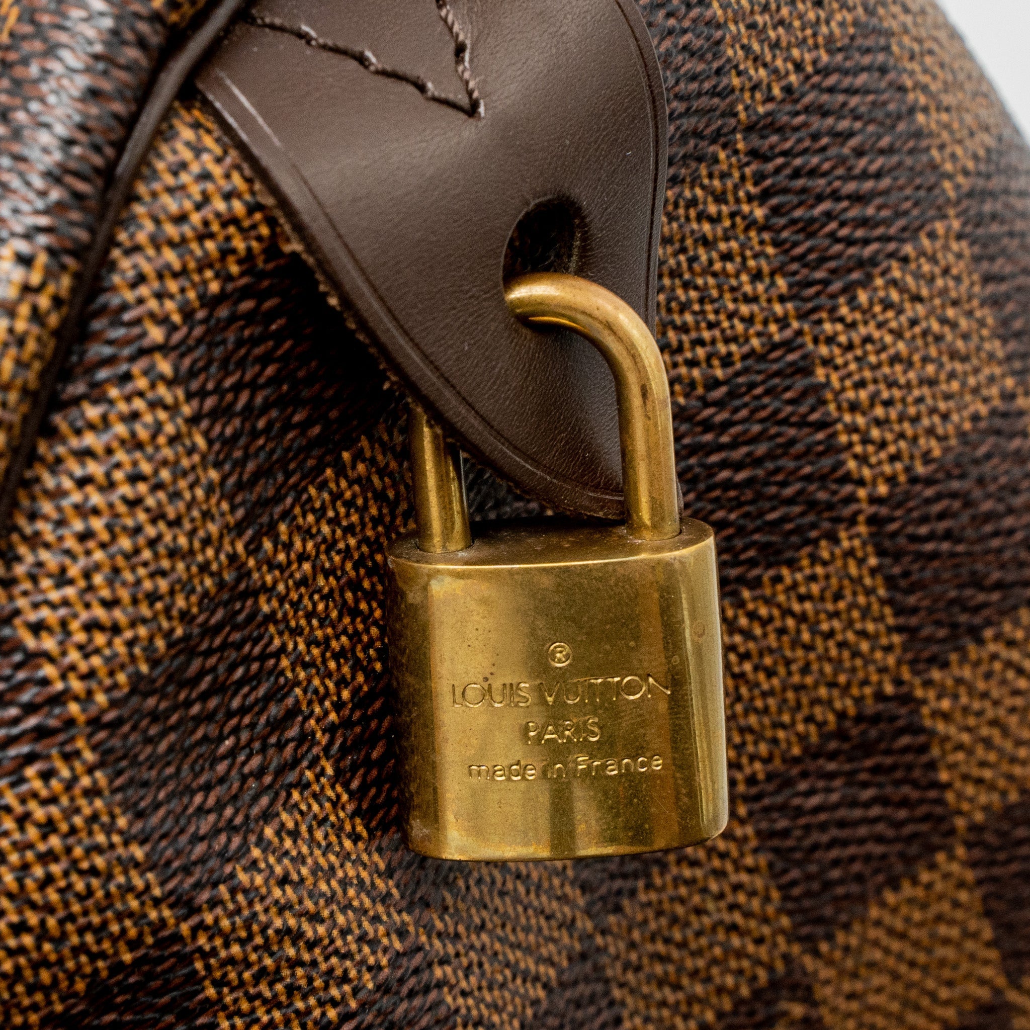 LOUIS VUITTON SPEEDY 30 DAMIER EBENE CANVAS GHW